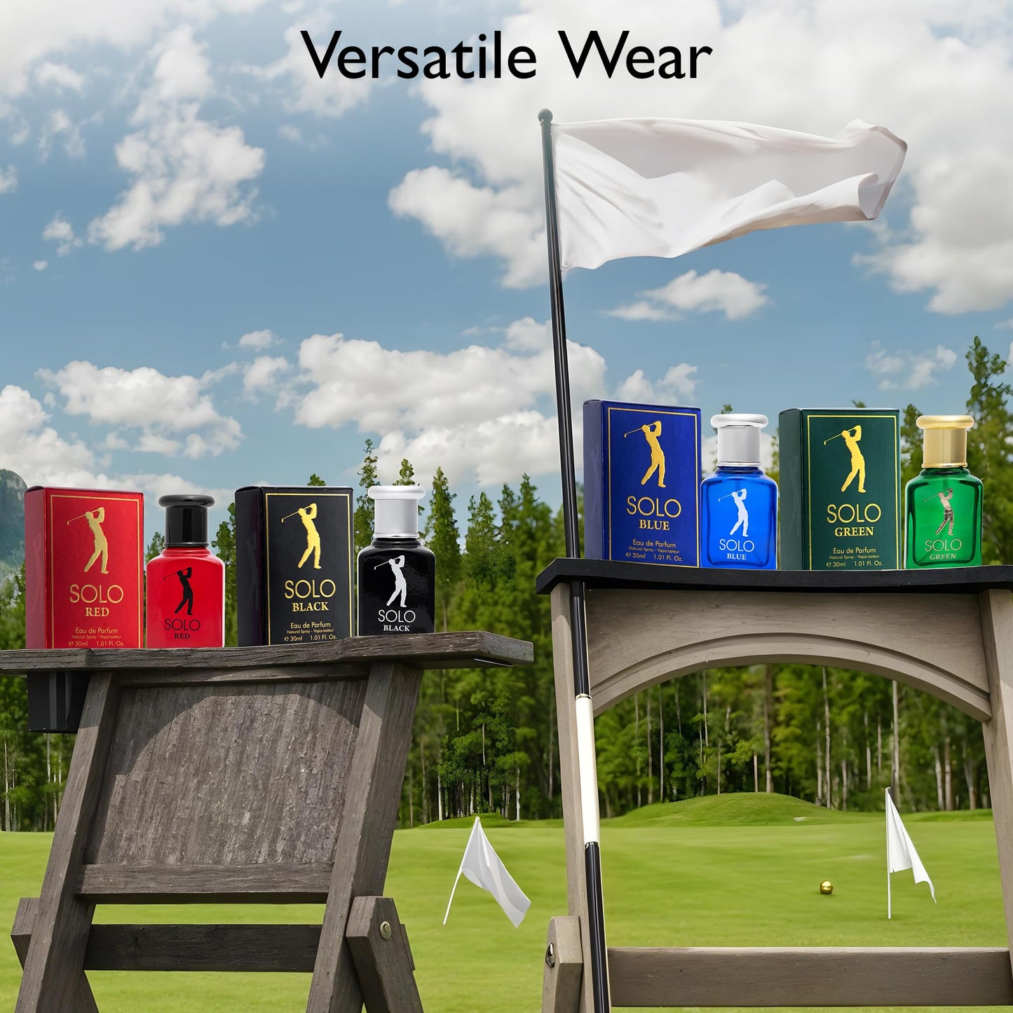 NovoGlow Solo 4-Piece Mini Fragrance Set for Men EDP - Solo Red, Blue, Black & Green - Combination of Woody, Citrus & Spicy Scents - Suitable For All Beauty & Personal Care NovoGlow