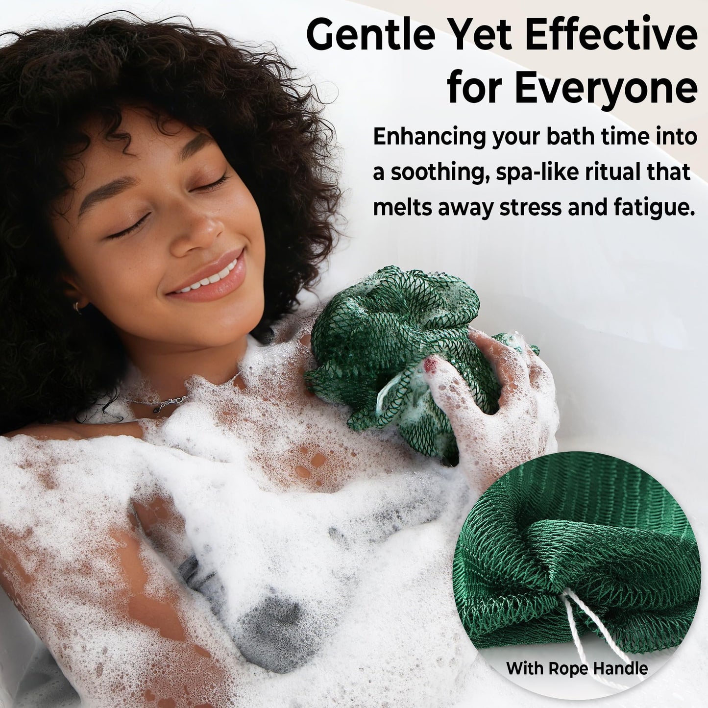 African Net Sponge Authentic - Exfoliating Back Scrub Bath Sponge with Knots - Afro Scrub Body Scrubber Exfoliator Washcloth - African Body Care Daily Beauty and Personal Care RelaxScene