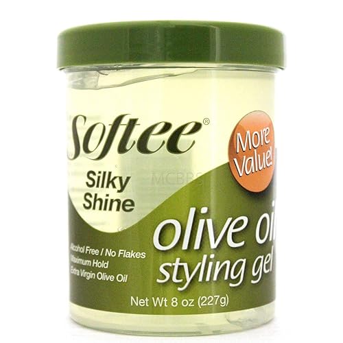 Softee Silky Shine Olive Oil Styling Gel 8 Oz,Pack of 3 Beauty & Personal Care Softee