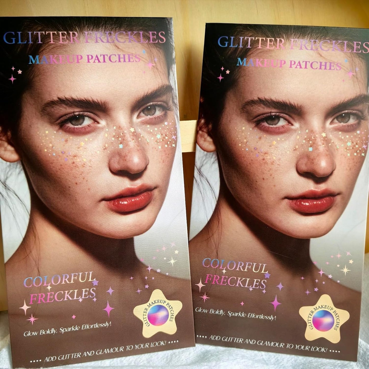 Glitter Freckles, Holographic Face and Body Glitter Tattoo Sparkle for Women Gold Glow Cosmetic Star Makeup Accessories for Festival Rave Beauty & Personal Care Anmubag
