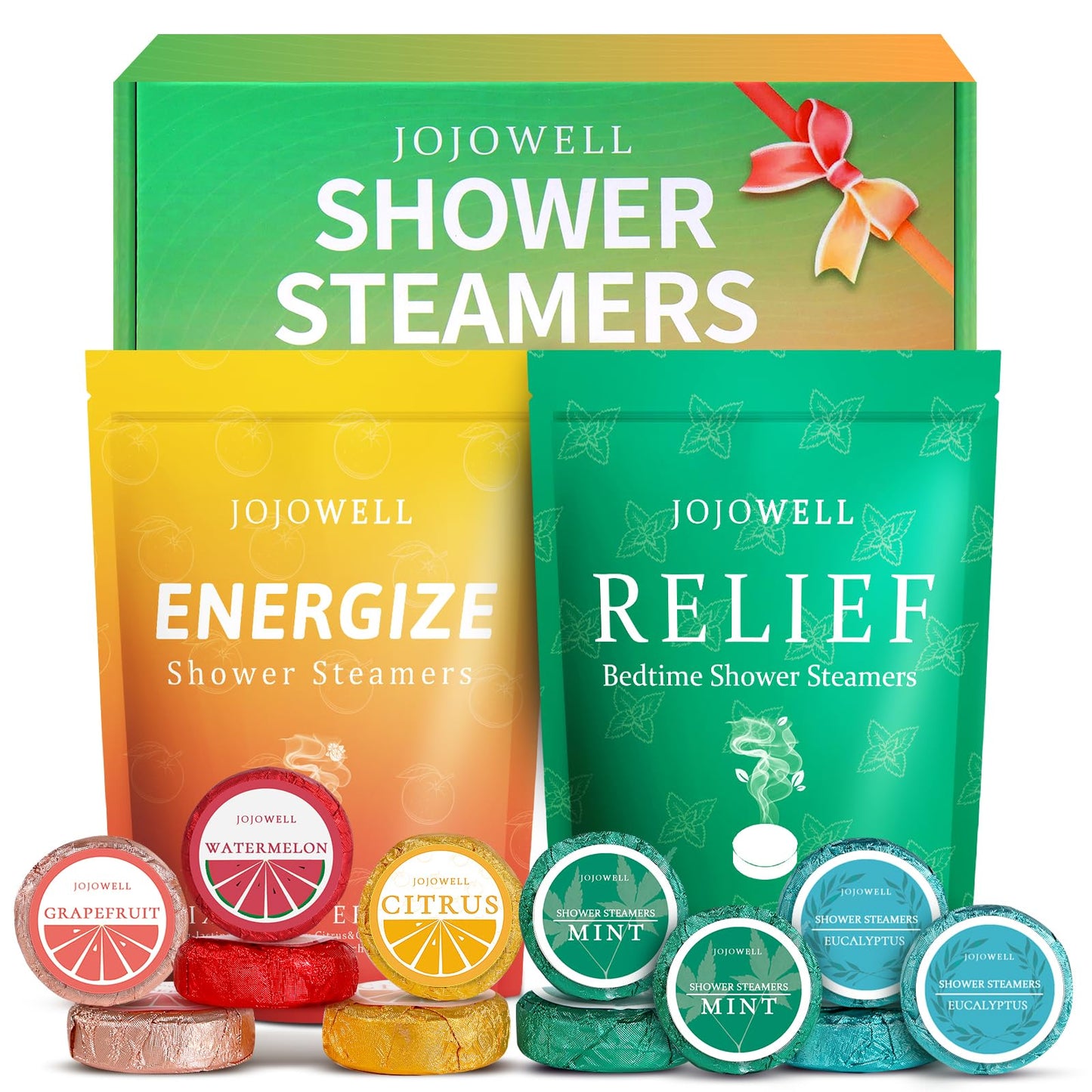 Shower Steamers Aromatherapy - 12 Pack Shower Bomes with Essential Oils, Birthday Gifts for Women Men, Relaxation Self Care Christmas Gift for Women Beauty and Personal Care JoJowell