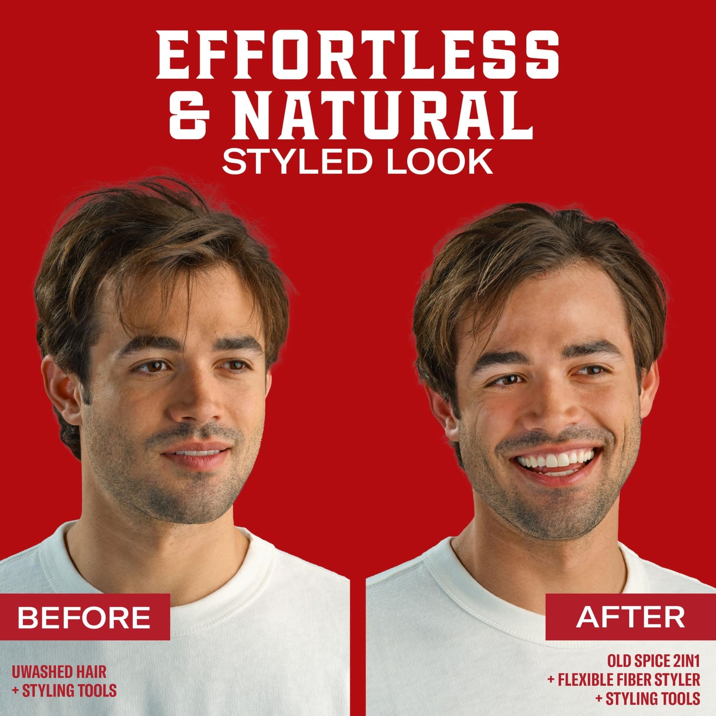 Old Spice Mens Hair Fiber, Flexible Fiber, Healthy & Strong with Vitamin E & Biotin, Hair Styling, Low Hold, Low Shine, 2.22 oz Beauty & Personal Care Old Spice