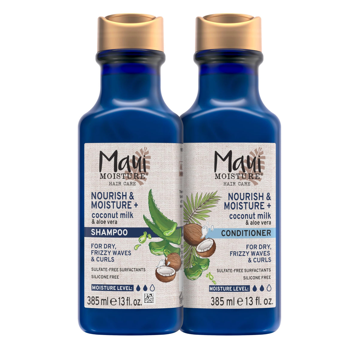 Maui Moisture Nourish & Moisture + Coconut Milk Shampoo + Conditioner to Hydrate and Detangle Curly Hair, Lightweight Daily Moisturizing Shampoo Beauty & Personal Care Maui Moisture