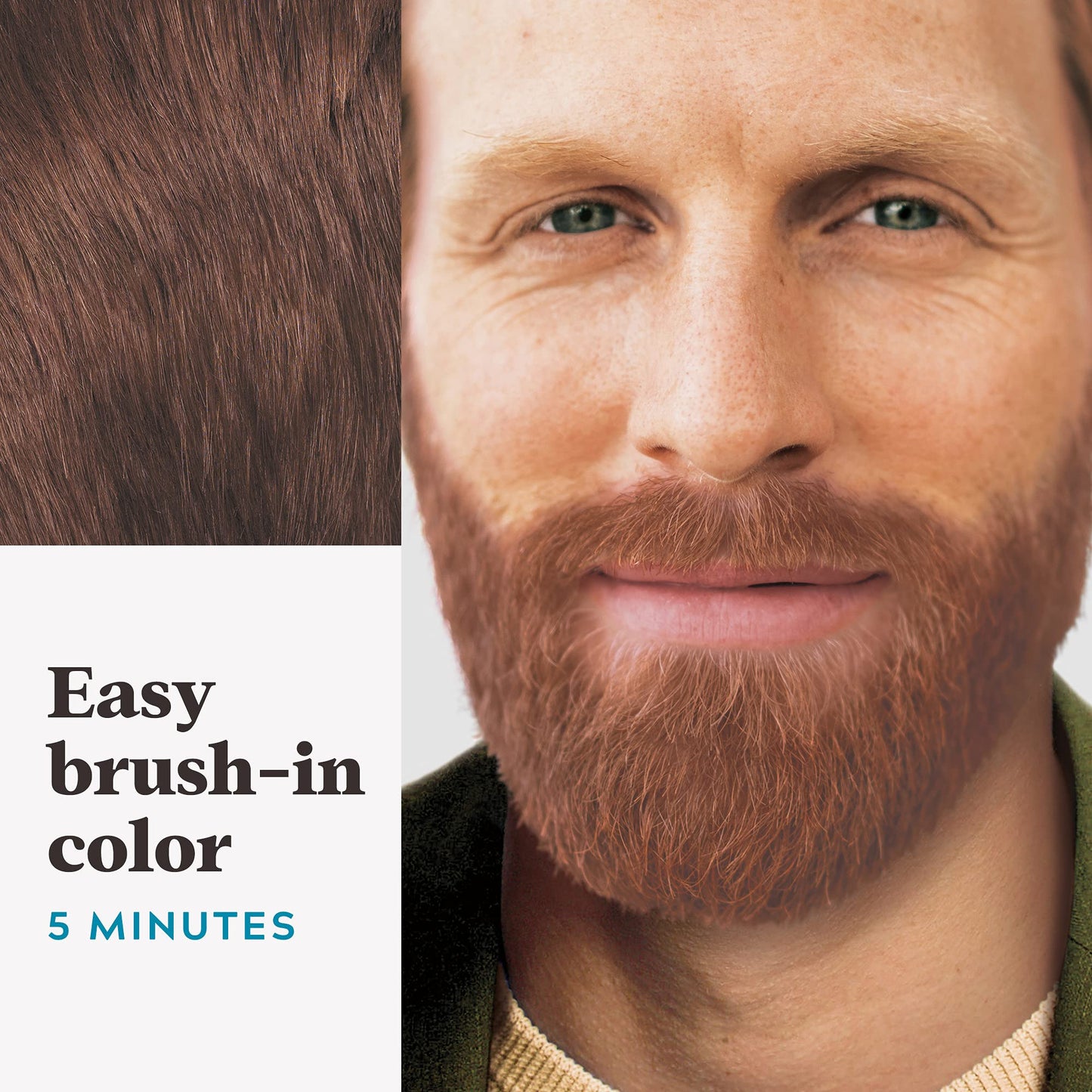 Just For Men Mustache & Beard, multiple uses Beard Dye for Men with Brush, With Keratin Biotin Aloe and Coconut Oil for Healthy Facial Hair - Light Beauty & Personal Care Just for Men