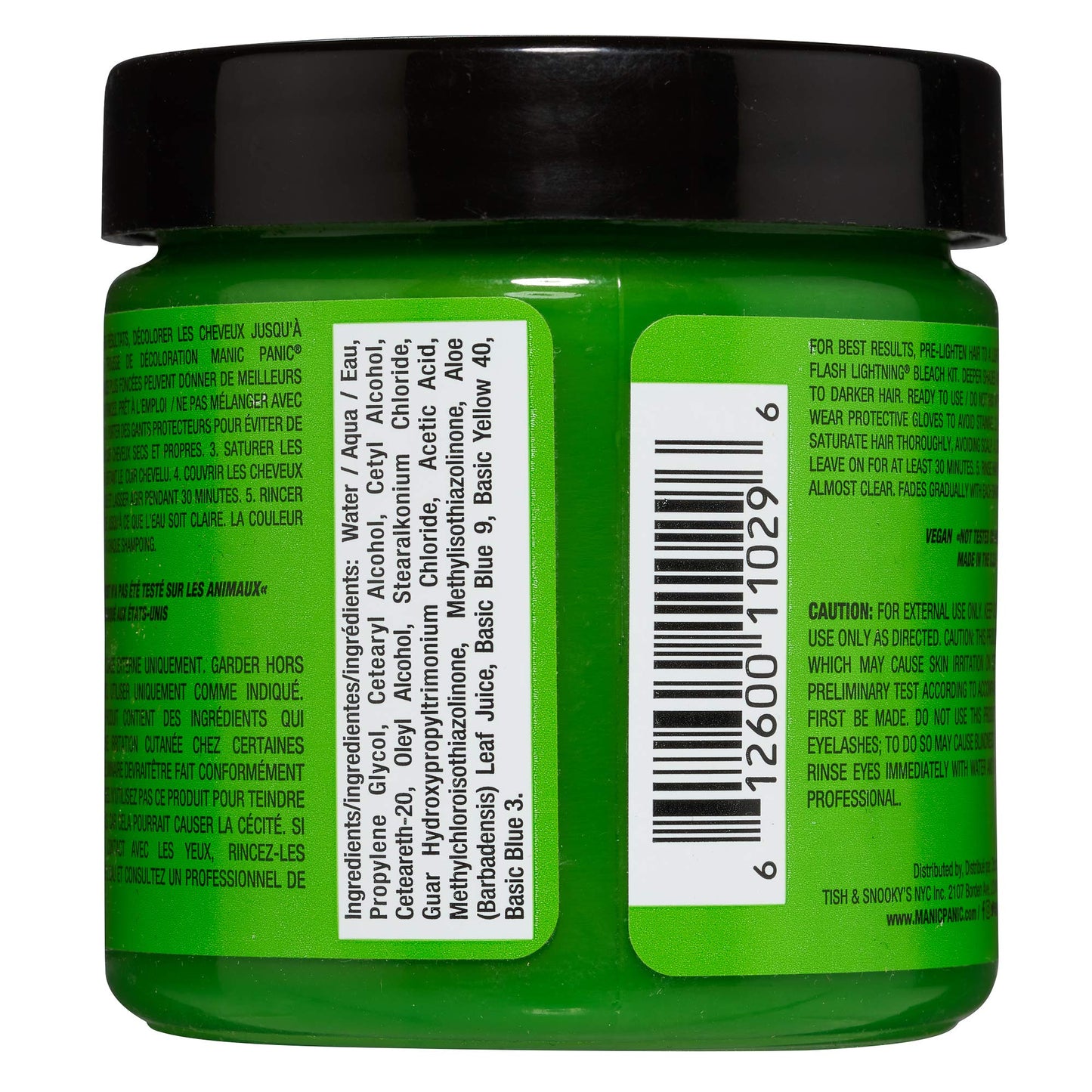MANIC PANIC Classic Electric Lizard Semi Permanent Hair Color - Bright Neon Green Hair Dye for Women & Men That Lasts 4-6 Weeks - Vegan, Ammonia Beauty & Personal Care MANIC PANIC
