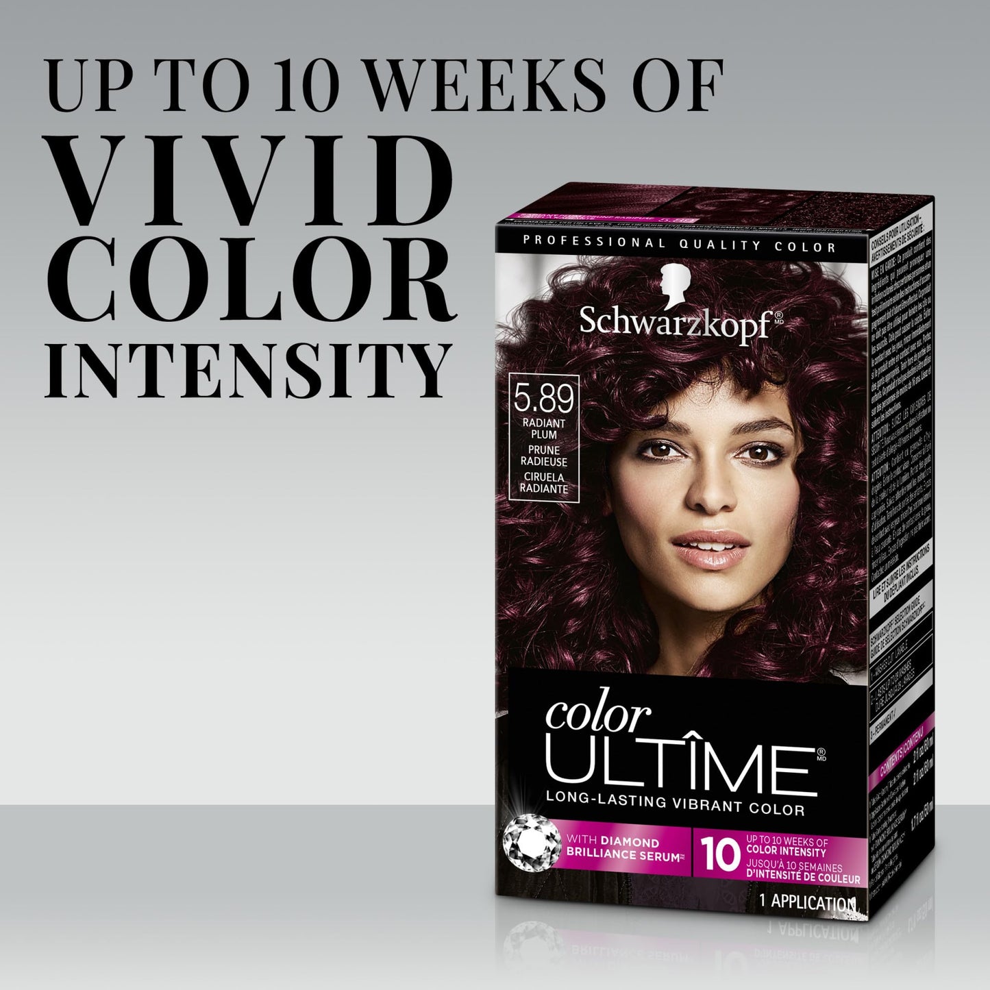 Schwarzkopf Color Ultime 5.89 Radiant Plum Hair Dye, Permanent Intense Plum with Diamond Brilliance, Fade-Resistant, Covers Grays, All Hair Textures Beauty & Personal Care Schwarzkopf