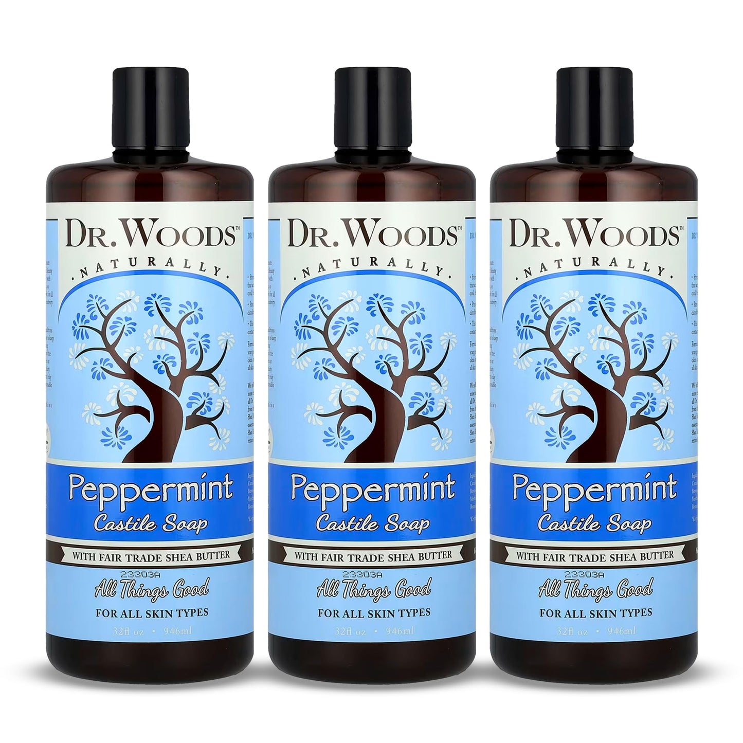 Dr. Woods Peppermint Liquid Castile Soap- Castile Soap with Pure Peppermint Oil, Body Wash for Men and Women, Organic Shea Butter, Natural Cleaner Beauty & Personal Care Dr. Woods