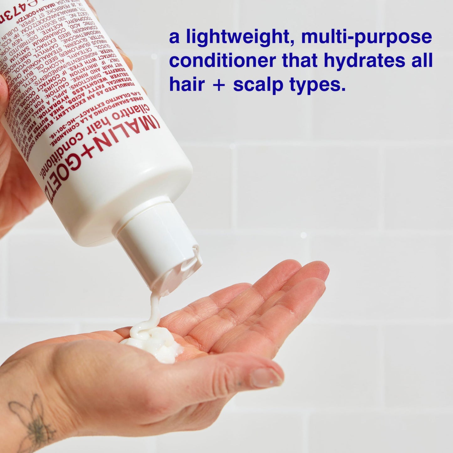 MALIN+GOETZ cilantro conditioner —residue-free, lightweight scalp treatment. conditions, detangles, balances pH, intensely hydrates. tames frizz Beauty & Personal Care Malin + Goetz