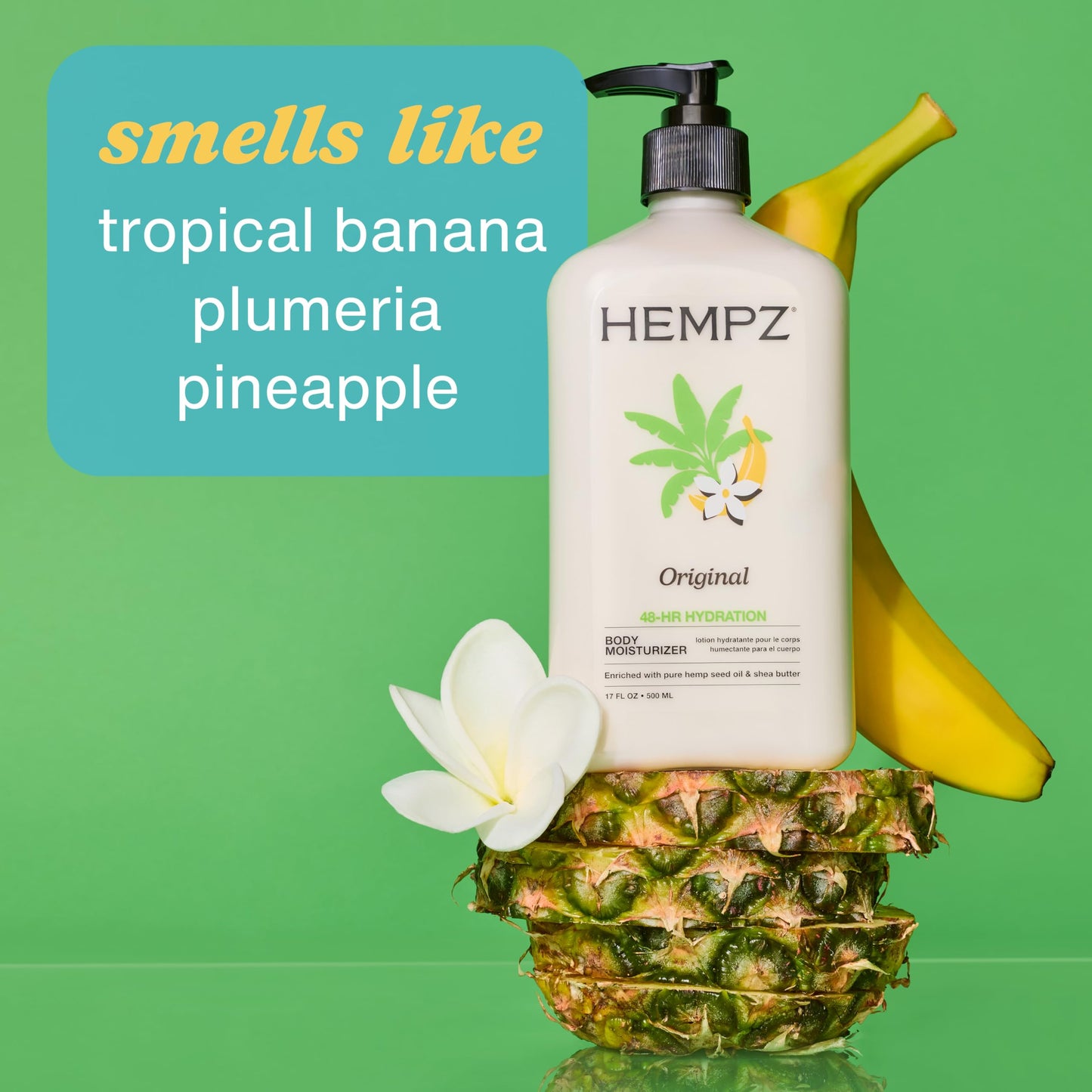 HEMPZ Mini Original Body Lotion, Floral & Banana Scent, Daily Moisturizing Cream, Shea Butter Hand and Body Moisturizer, Skin Care Products, Hydrating Beauty & Personal Care Hempz