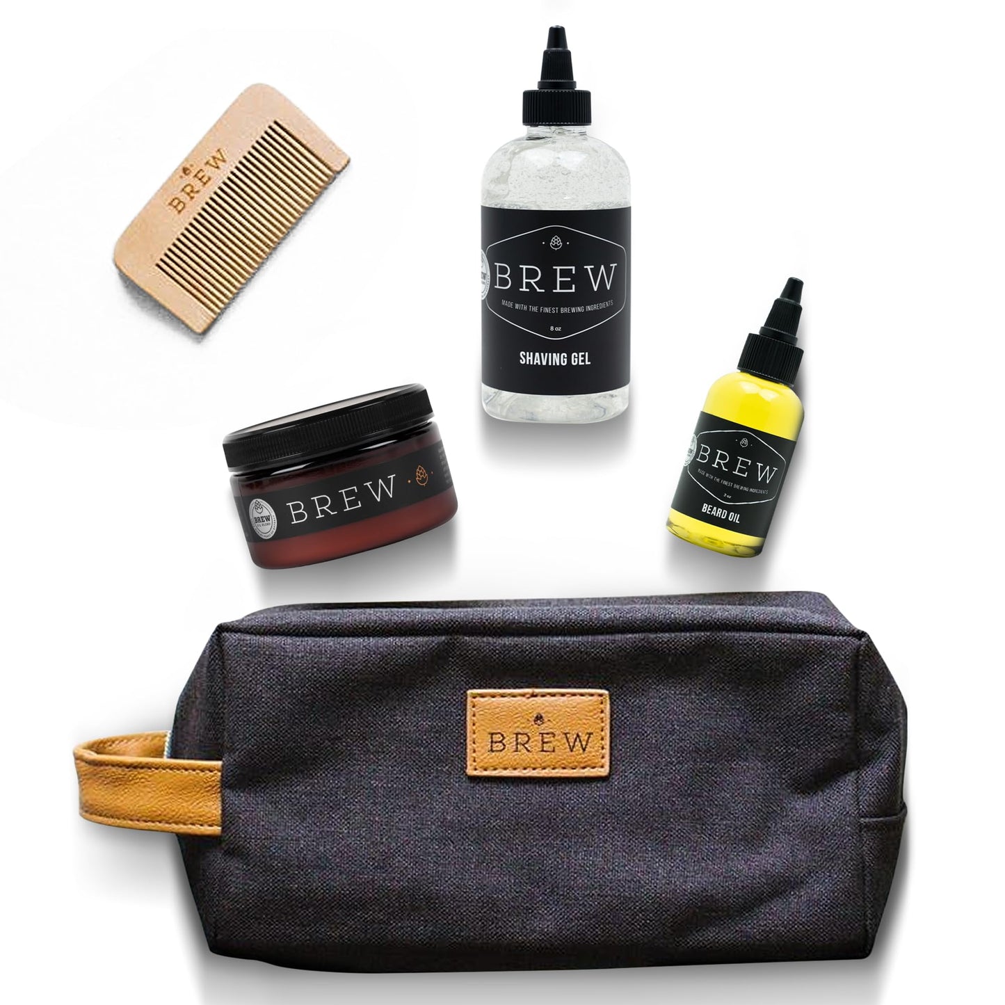 Brew Grooming Hair Styling Clay for Men - Matte Strong Hold Molding Pomade for Beard and Hair - Natural Ingredients Barley, Hops, Yeast - Paraben Free Beauty & Personal Care Brew Grooming