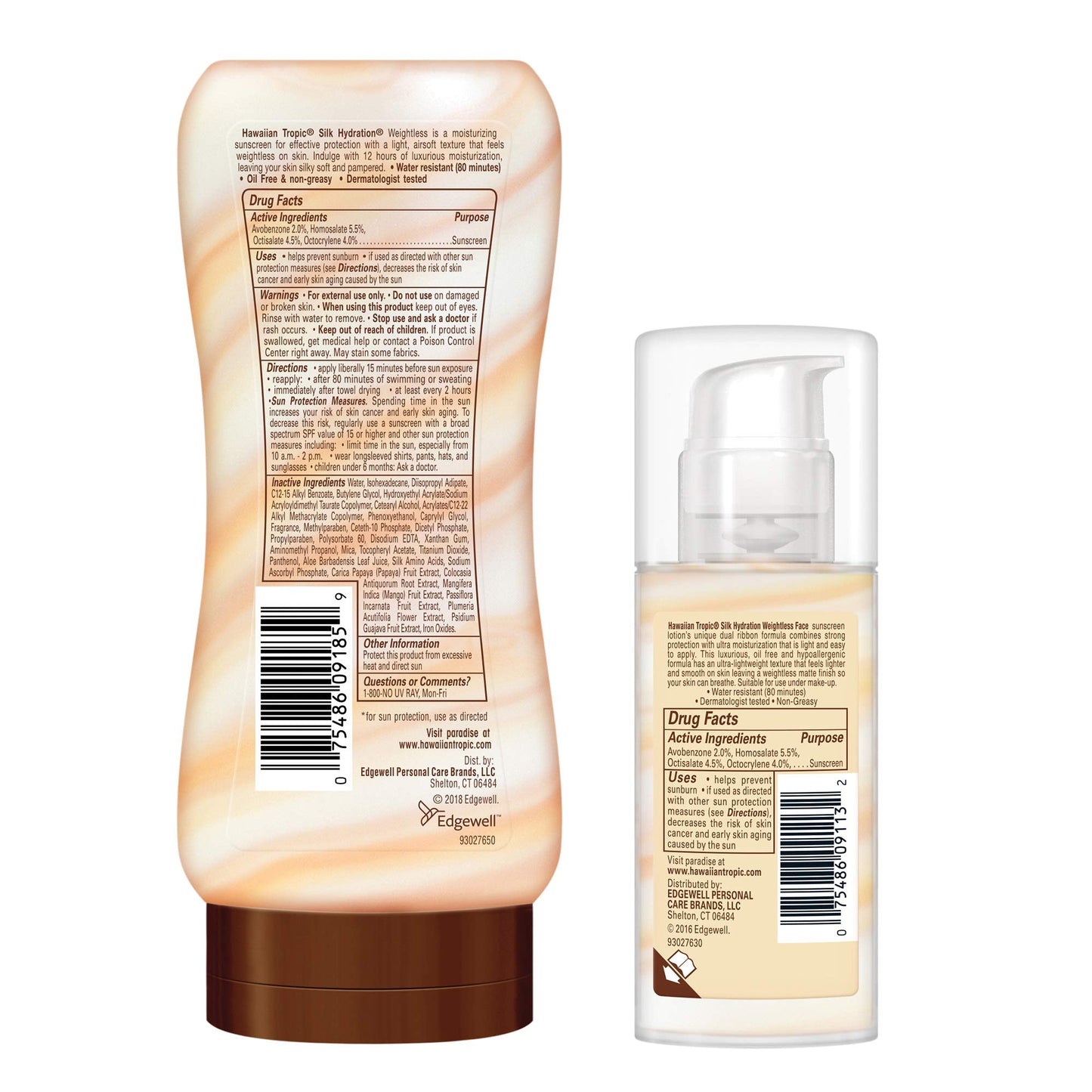 Hawaiian Tropic Silk Hydration Weightless Sunscreen Pack - SPF 30 Broad Spectrum Sunscreen Lotion (6oz) & Face Lotion (1.7oz) Beauty & Personal Care Hawaiian Tropic