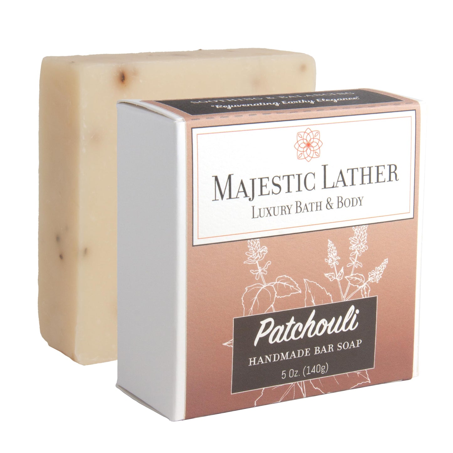 Majestic Lather Patchouli Luxury Handmade Bar Soap for Face & Body. Gentle Cleansing, Soothing, Moisturizing & Nourishing - Shea Butter & Natural Beauty & Personal Care Majestic Lather