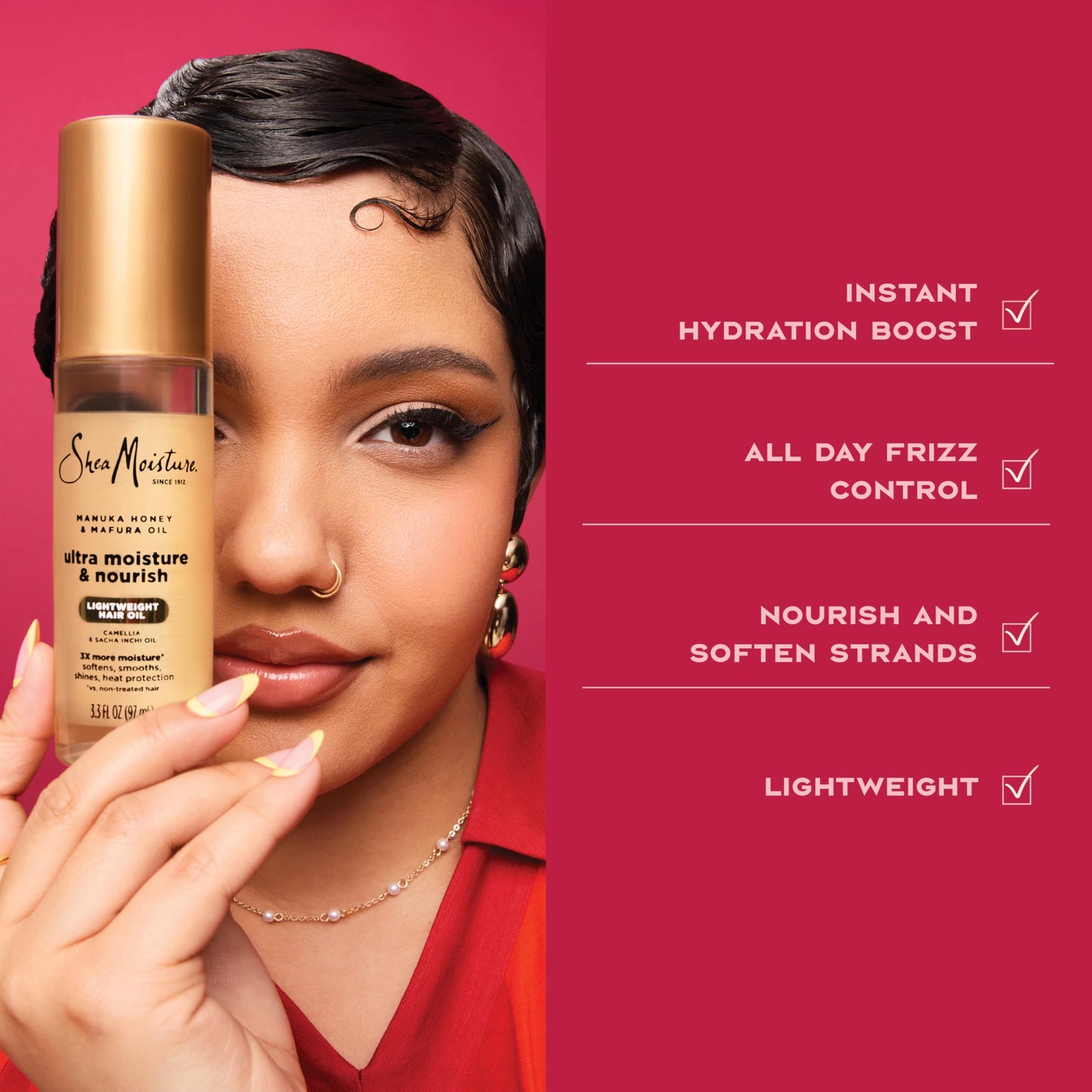 Shea Moisture Ultra Nourishing Manuka Honey & Mafura Oil Manuka Honey & Mafura Oil Instantly Hydrates And Smooths Hair 3.3 Fl Oz Beauty & Personal Care SheaMoisture