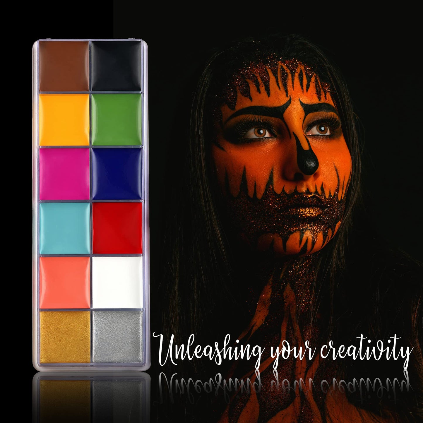 DELISOUL Professional Special Effects SFX Makeup Kit,12 Colors Face Body Paint Palette,Wound Modeling Scar Wax,Coagulated Fake Blood,10 Purple Beauty & Personal Care DELISOUL