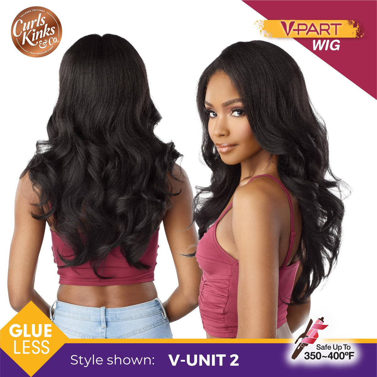 Sensationnel Curls Kinksandco Vpart Wig-Unit 2, 2 DARKBROWN
