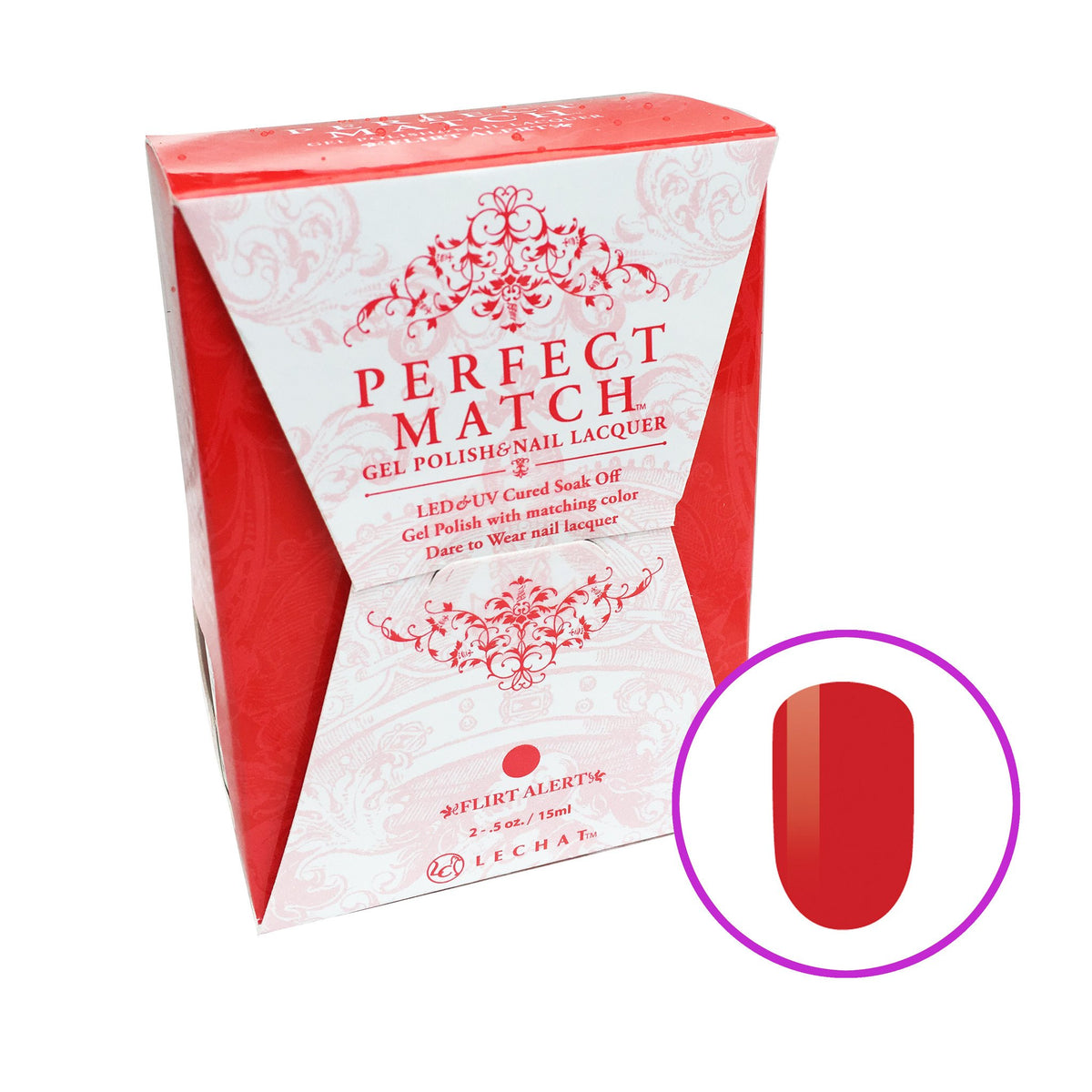 LeChat Perfect Match Gel Polish, Flirt Alert, 0.5 Ounce (PMS187)