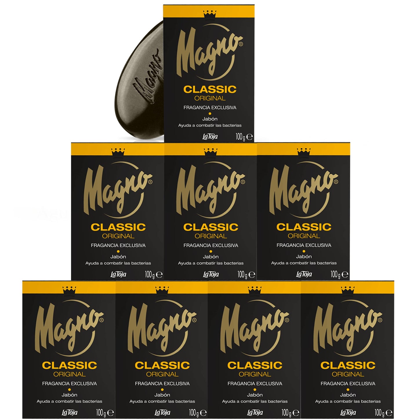 Magno Soap 3.5 oz La Toja. Magno Classic Black 8 pack Beauty & Personal Care Magno