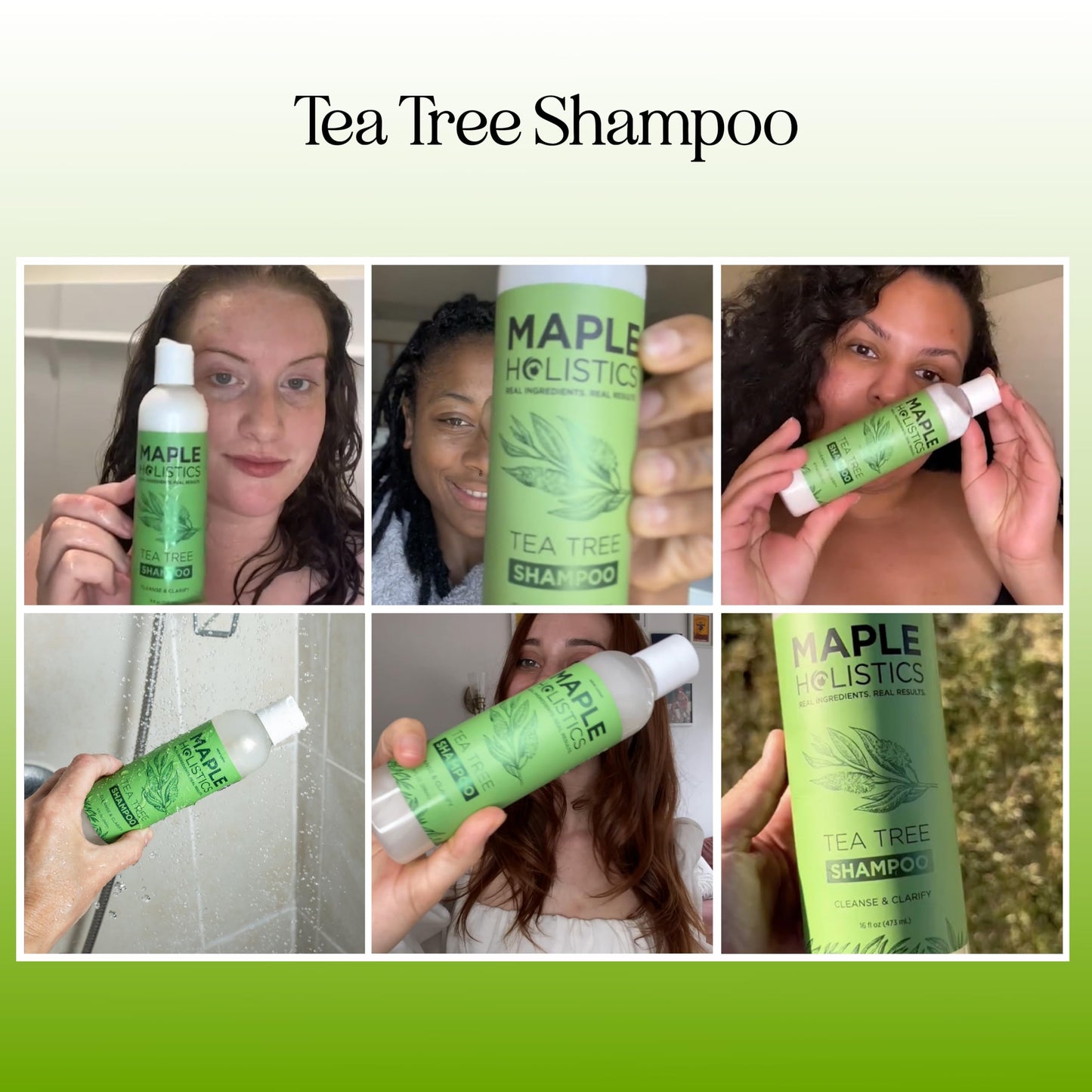 Clarifying Shampoo for Build Up & Oily Hair - Tea Tree Shampoo for Men and Women with Rosemary Essential Oil for Oily Hair and Scalp - Color Safe Beauty & Personal Care Maple Holistics