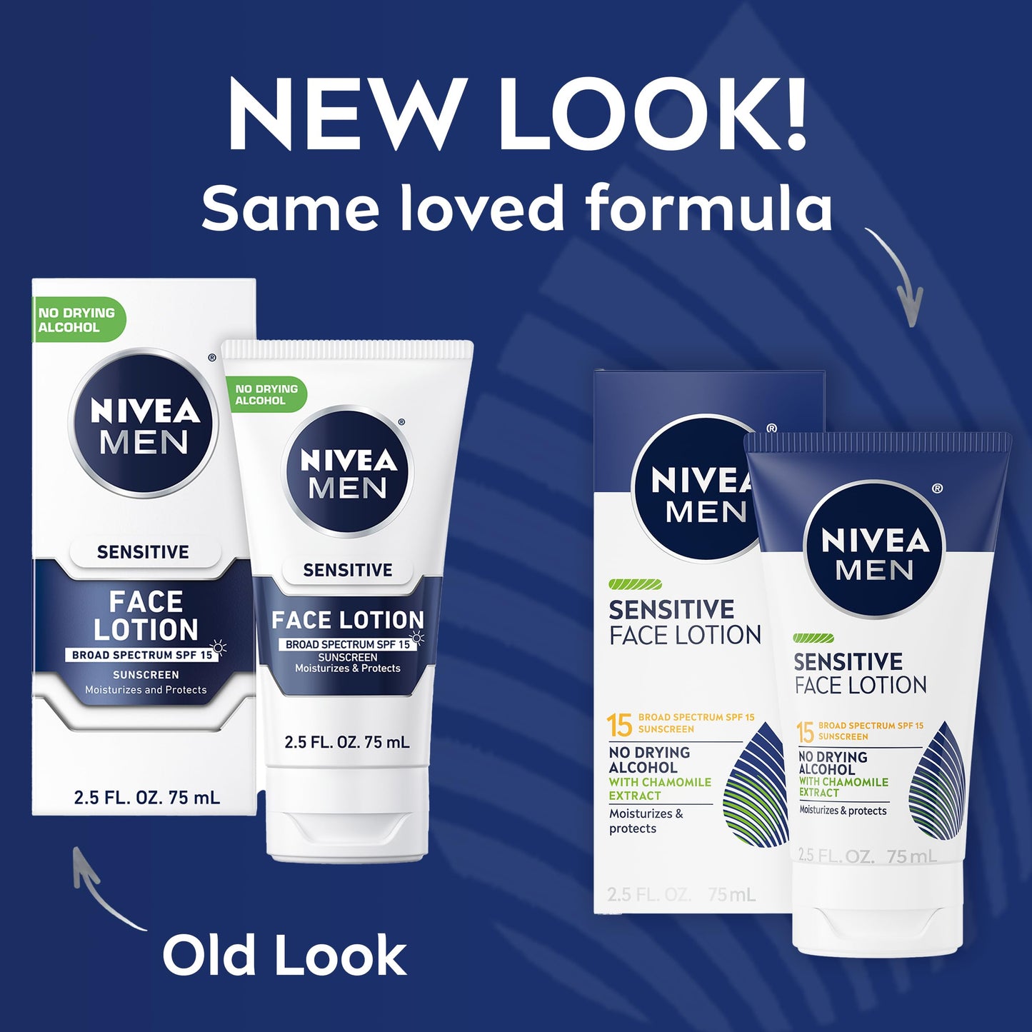 NIVEA MEN Sensitive Face Lotion with SPF 15, Broad Spectrum Sunscreen, 3 Pack of 2.5 Fl Oz Tubes Beauty & Personal Care NIVEA MEN