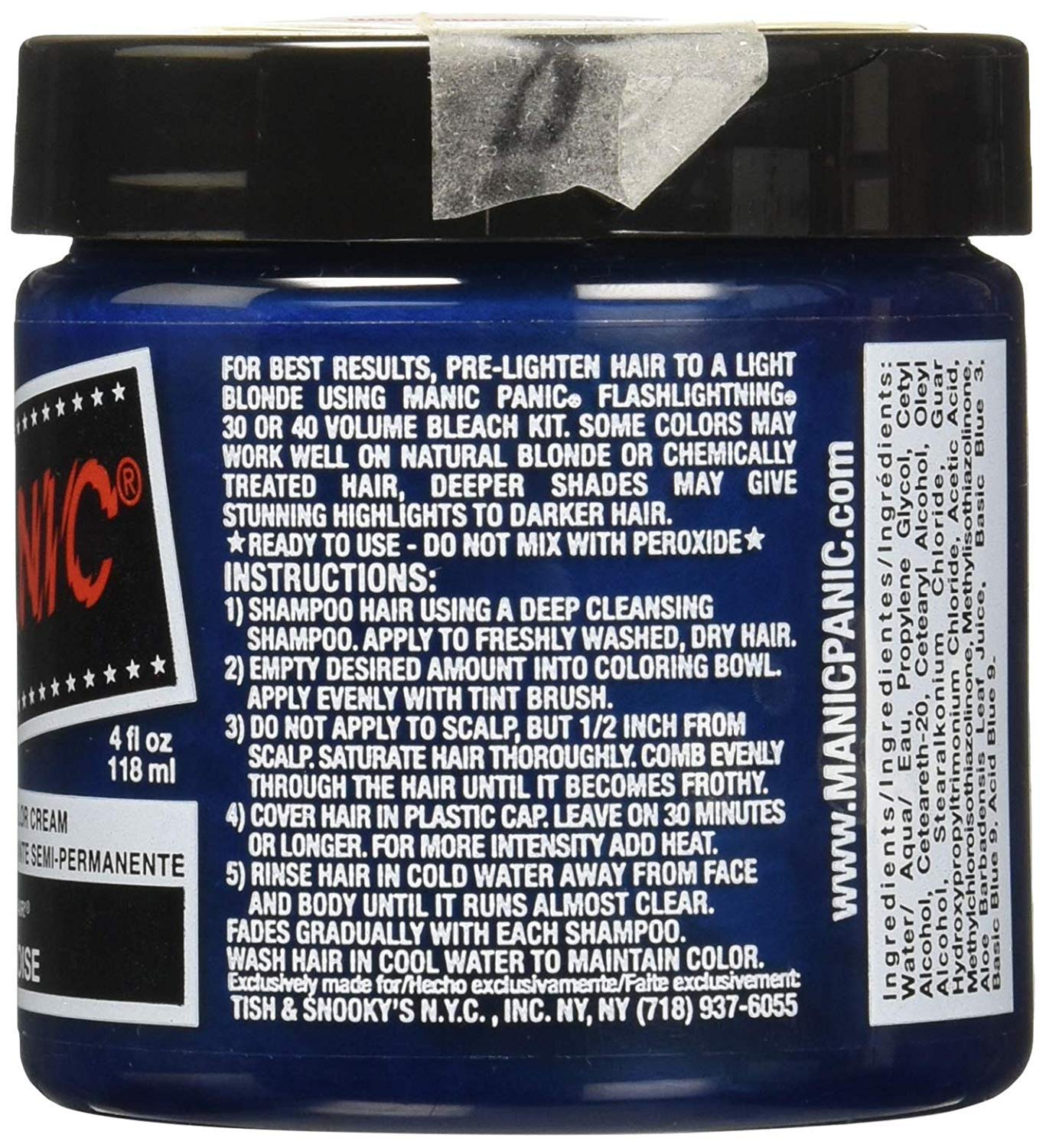 MANIC PANIC Classic Atomic Turquoise Semi Permanent Hair Color - Neon Aqua Blue Hair Dye for Women & Men That Lasts 4-6 Weeks - Vegan, Ammonia Beauty & Personal Care MANIC PANIC