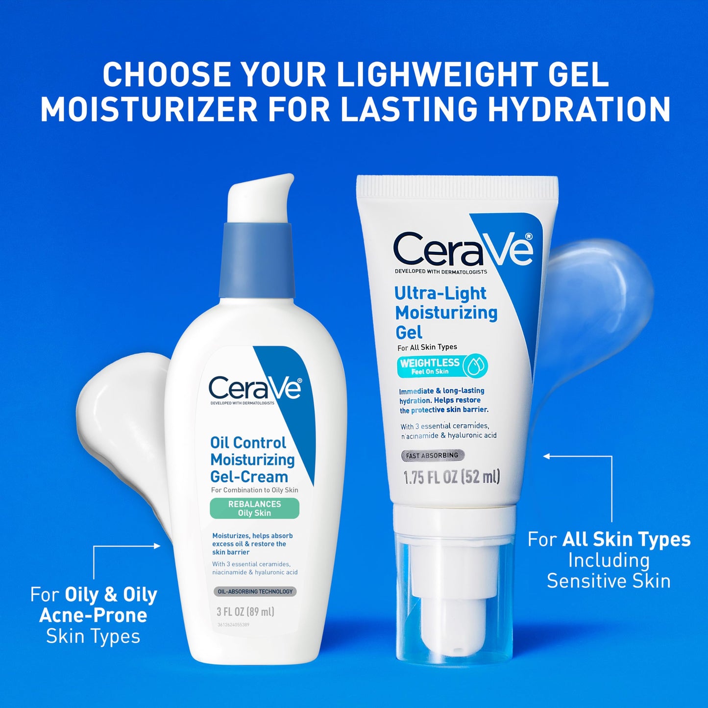 CeraVe Ultra-Light Moisturizing Gel, Hydrating Gel Face Moisturizer For Men & For Women with Ceramides, Niacinamide, Hyaluronic Acid, Fragrance Free Beauty and Personal Care CeraVe