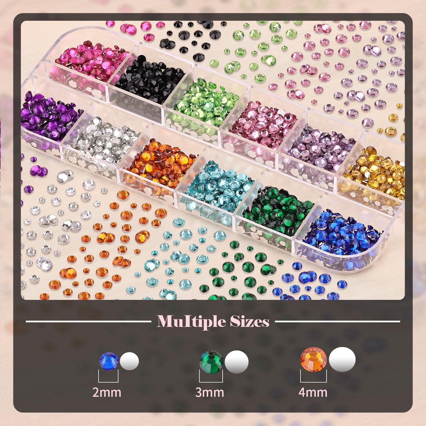 BELLEBOOST Nail Art Rhinestone Kit, 15ml Rhinestone Gel Glue+Colorful Gems+Flatback Glass Crystal AB&Clear Gemstones with Pickup Tools for Bedazzling Beauty & Personal Care BELLEBOOST