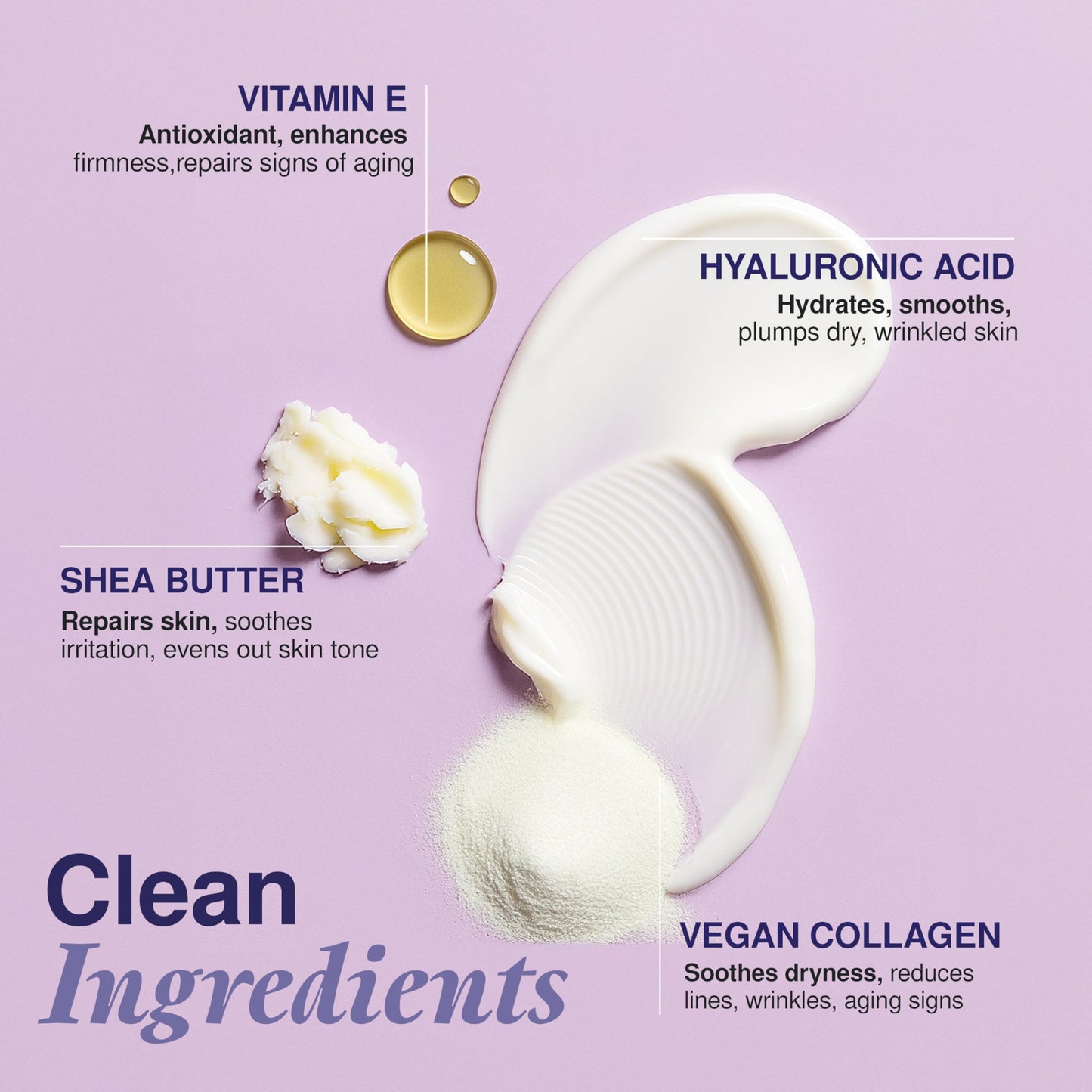 Clear Visage Collagen & Vitamin E Face Serum - Dermatologist Tested, Anti Aging Korean Skin Care - Hydrates, Firms & Smooths Fine Lines - Vegan, Clean Beauty & Personal Care Clear Visage