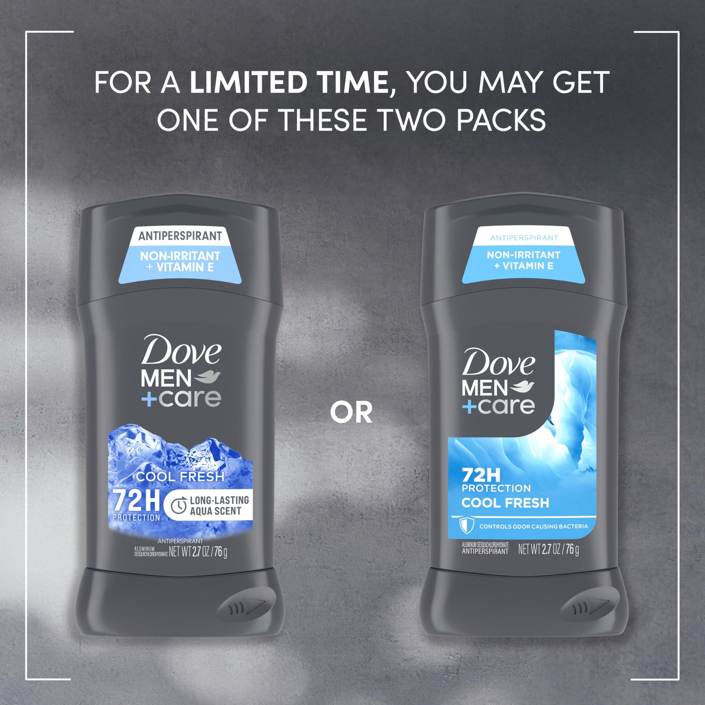 Dove Men+Care Antiperspirant Deodorant Cool Fresh 4 Count for a Long-Lasting Aqua Scent, with 72H Protection, 2.7 oz Beauty and Personal Care DOVE MEN + CARE