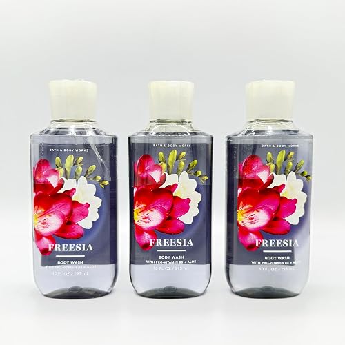 Bath & Body Works Freesia 10-Ounce Body Wash 3-Piece Set Beauty & Personal Care Bath & Body Works