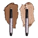 Julep Eyeshadow 101 Crème-to-Powder Waterproof Eyeshadow Stick Duo - Long-Lasting, Crease-Proof, Easy Apply with Built-in Smudger - Sand Shimmer Beauty & Personal Care Julep