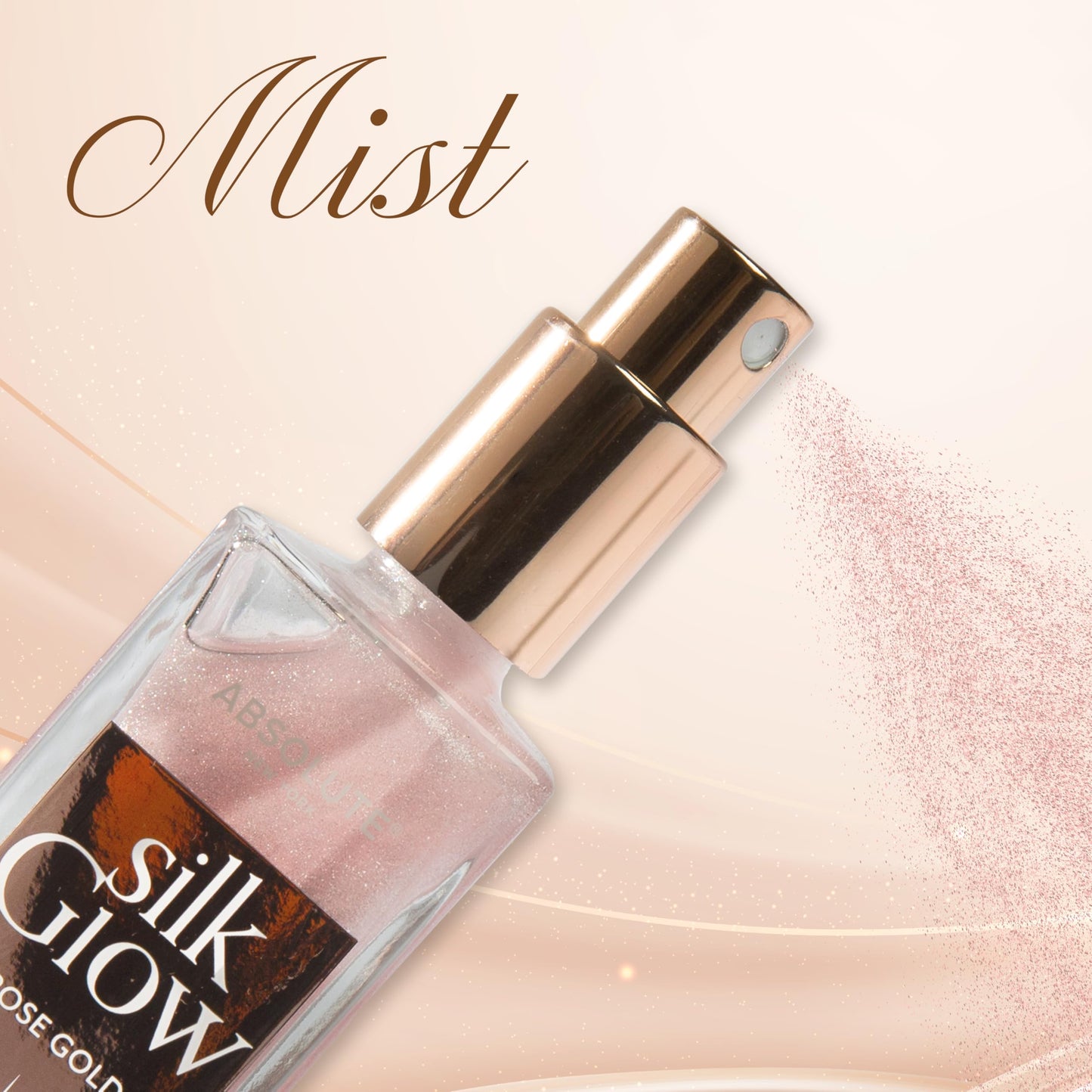 Absolute New York - Silk Glow Shimmer Mist Glow, Radiant, Shimmer Body & Face & Hair, Shea Butter, Coconut Oil, Vitamin E (SBGS02 Rose Gold Mist, 3.4 Beauty & Personal Care Absolute New York