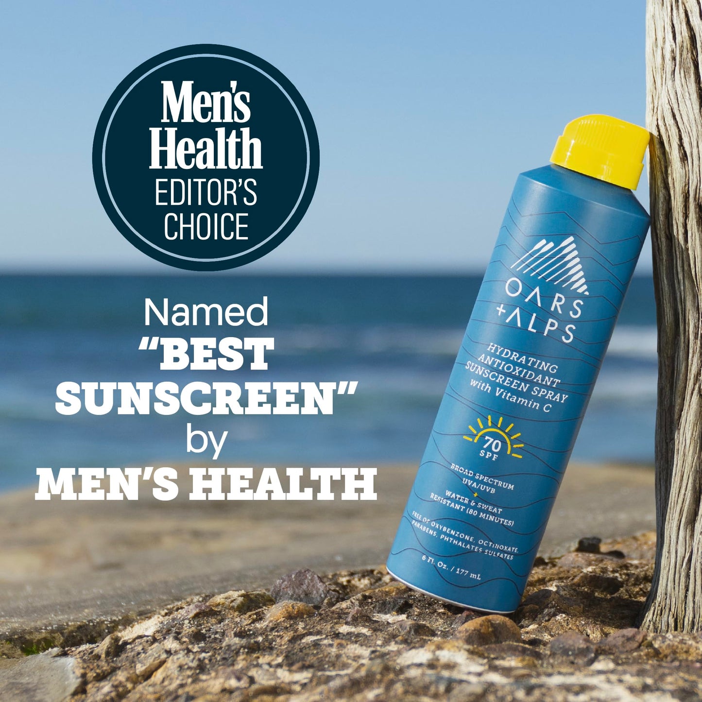 Oars + Alps SPF 70 Face & Body Broad Spectrum Sunscreen Spray | Fast-Absorbing, Lightweight, Non-Greasy, Hawaii Reef Act 104 Compliant Beauty and Personal Care Oars + Alps