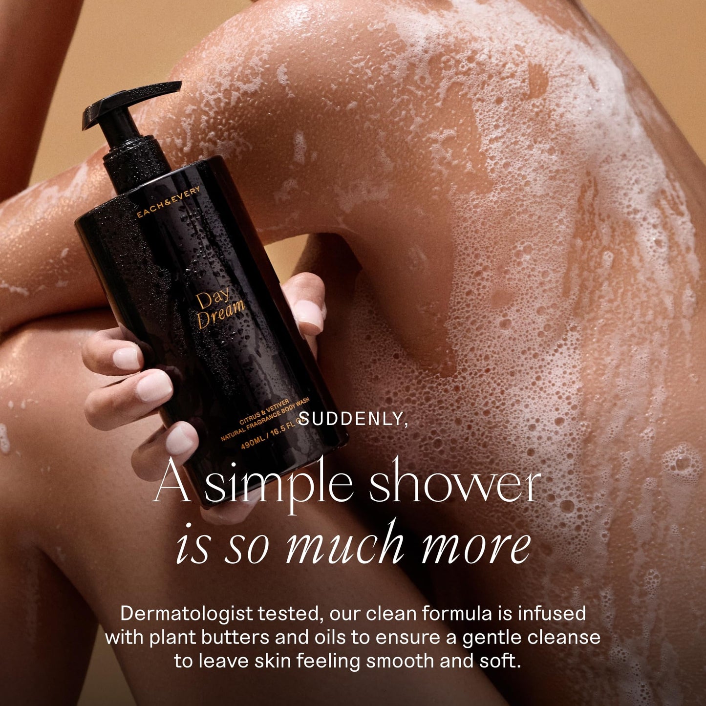 Each & Every Body Wash for Women and Men - Skin Feels Hydrated, Smooth & Soft - Ceramides, Lactic Acid AHA & Moringa Oil - 100% Natural Fragrance Beauty & Personal Care Each & Every