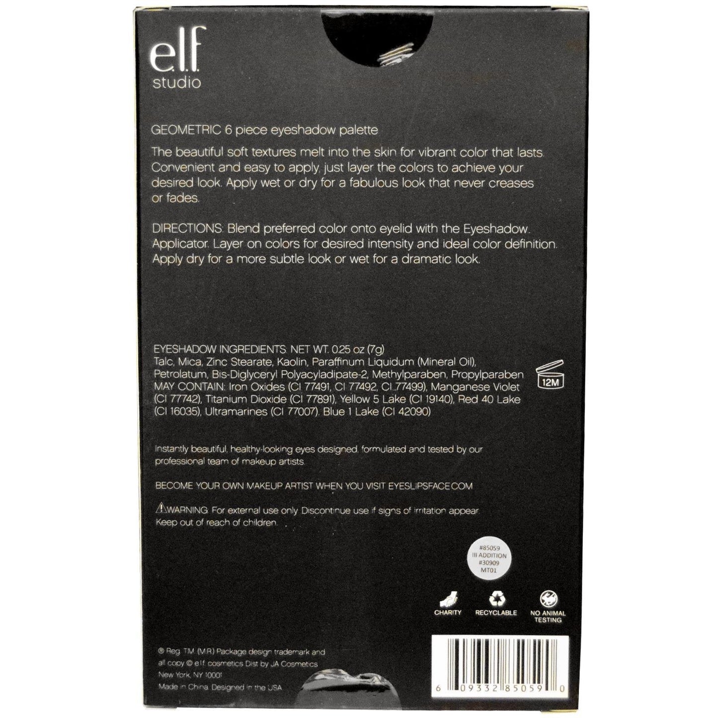 e.l.f. 6 Piece Vol 3 Geo Eyeshadow Palette, 0.99 Ounce Beauty & Personal Care e.l.f.