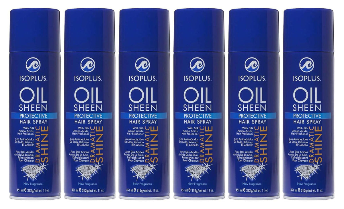 Isoplus Oil Sheen Hairspray 11oz. Aero (6 Pack) Beauty & Personal Care DDI