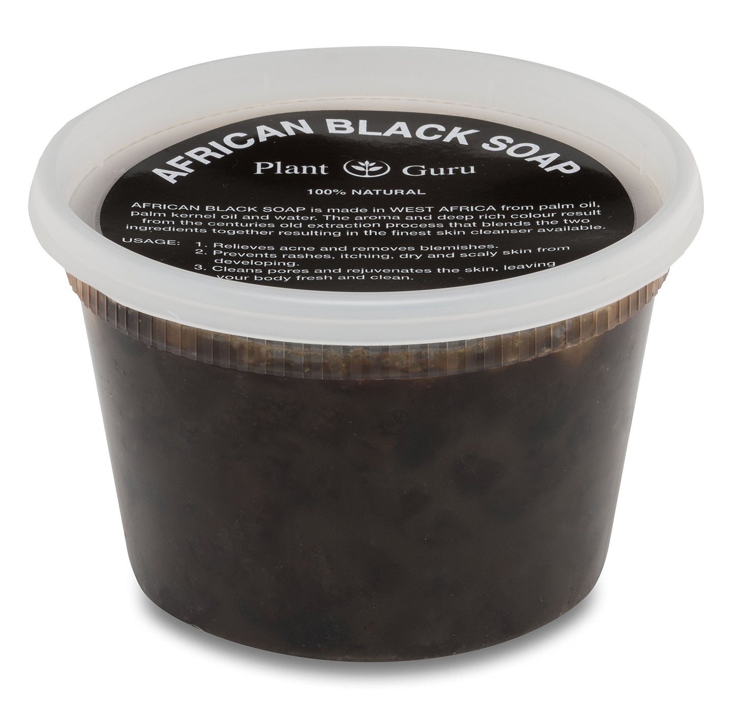 Raw African Black Soap Paste 16 oz. / 1 lb. - Pure & Natural Traditional Skincare for Face, Body & Hair | Handmade Cleanser for All Skin Types Beauty & Personal Care Plant Guru
