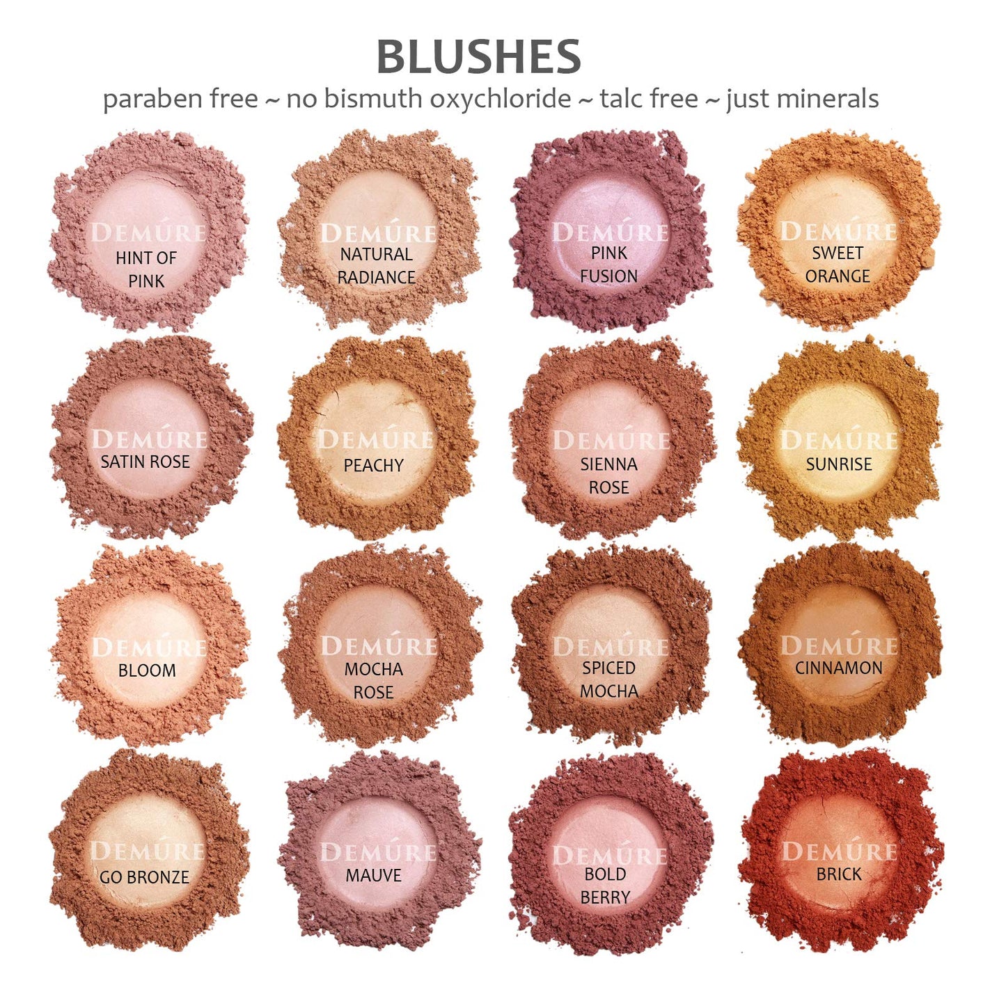Demure's Bloom Natural Blush Powder - Loose, Professional, Cruelty Free Beauty & Personal Care DEMÚRE