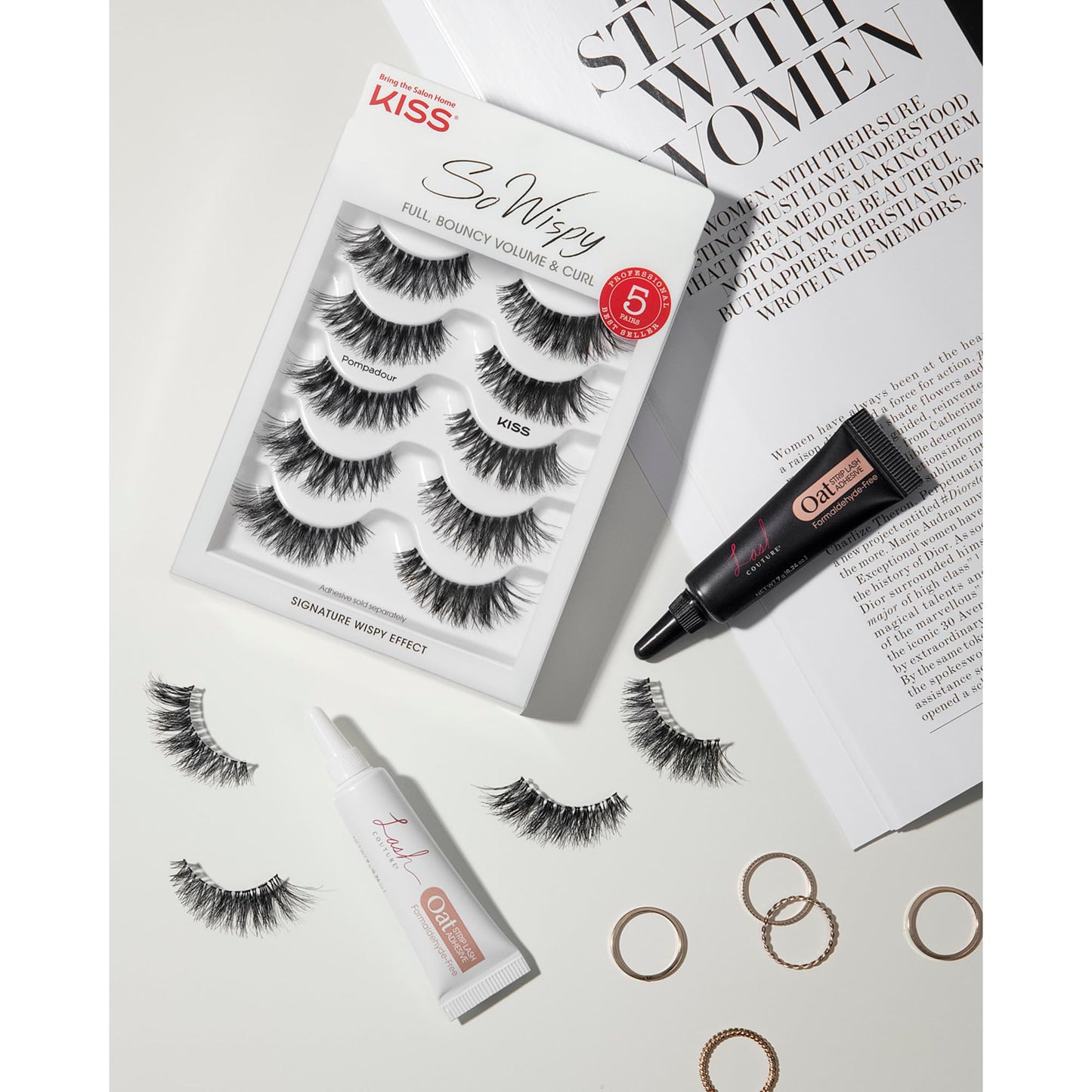 Kiss So Wispy Pompadour Lashes 5 Pairs (Pack of 6) Beauty & Personal Care KISS