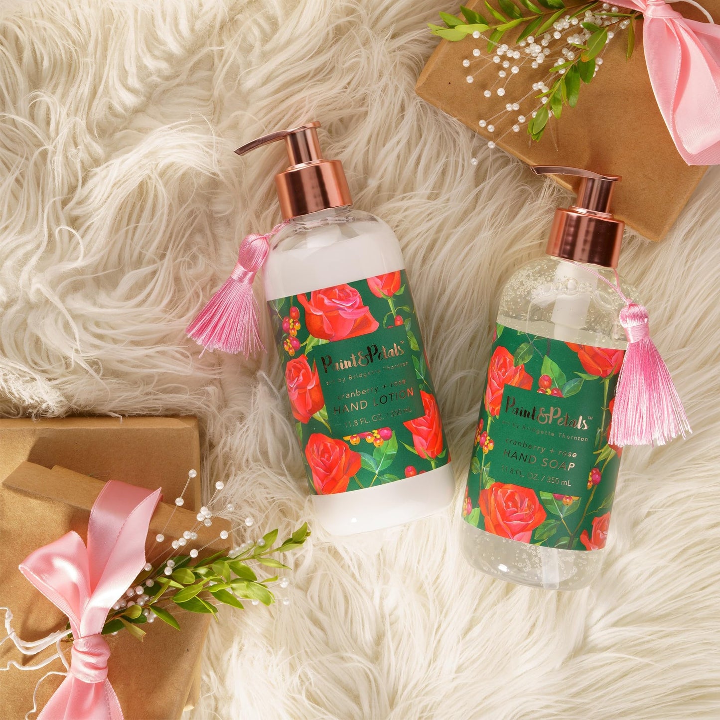 PAINT&PETALS Cranberry and Rose Scented Liquid Hand Soap, 11.8 Fluid Ounces Beauty & Personal Care PAINT & PETALS