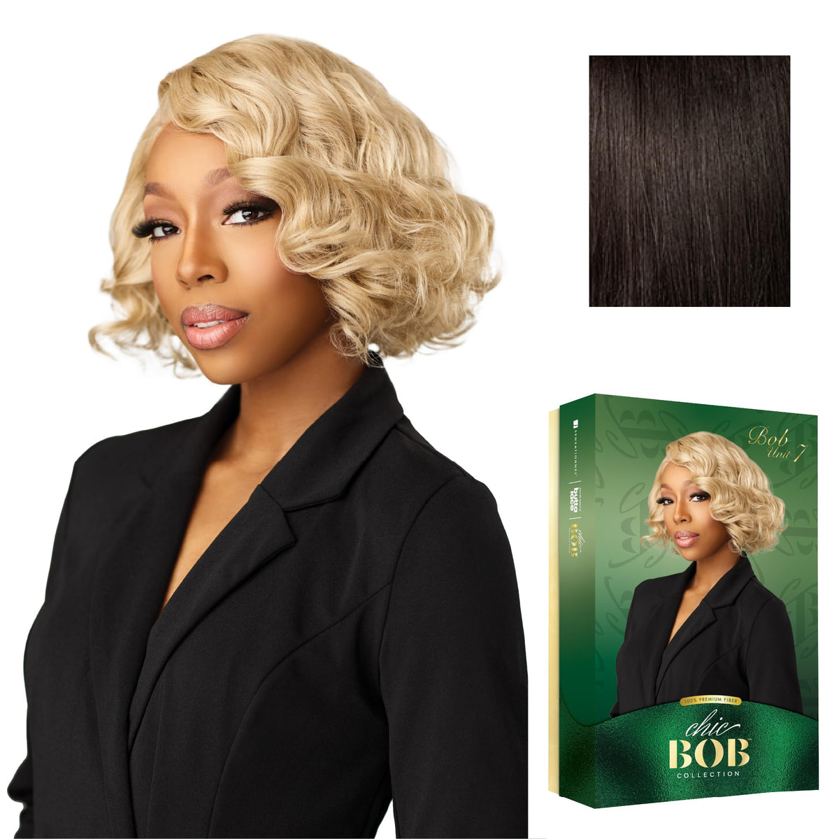 Sensationnel Chicbob Lace Frontwig-Bob Unit 7, 2 DARKBROWN