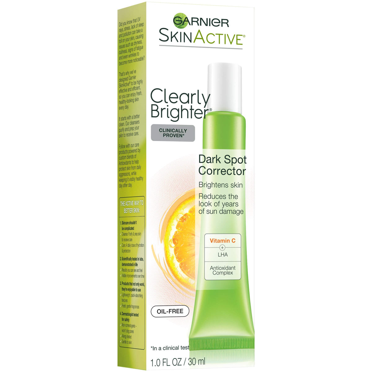 Garnier SkinActive Clearly Brighter Dark Spot Corrector with Vitamin C, 1 Fl Oz, (30mL), 1 Count (Packaging May Vary)