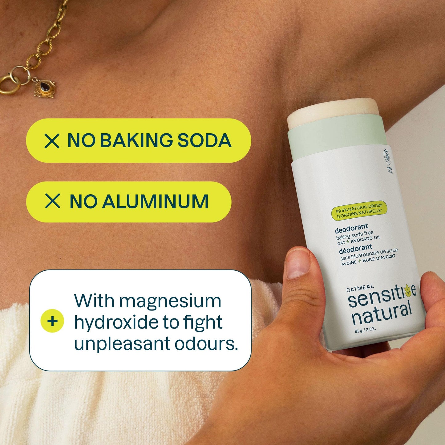 ATTITUDE Baking Soda Free Deodorant for Sensitive Skin with Oatmeal and Avocado Oil, EWG Verified, Aluminum Free, Plastic-Free, 3 Ounces Beauty and Personal Care ATTITUDE