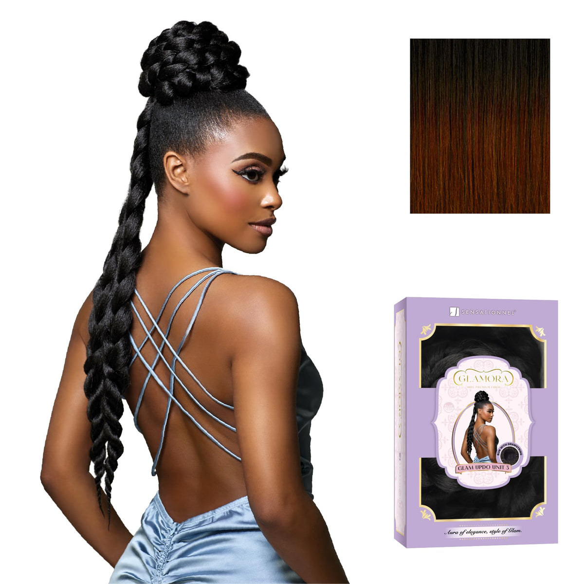 Sensationnel Glamora Glam Updo-Unit 3,SM2/COPPER
