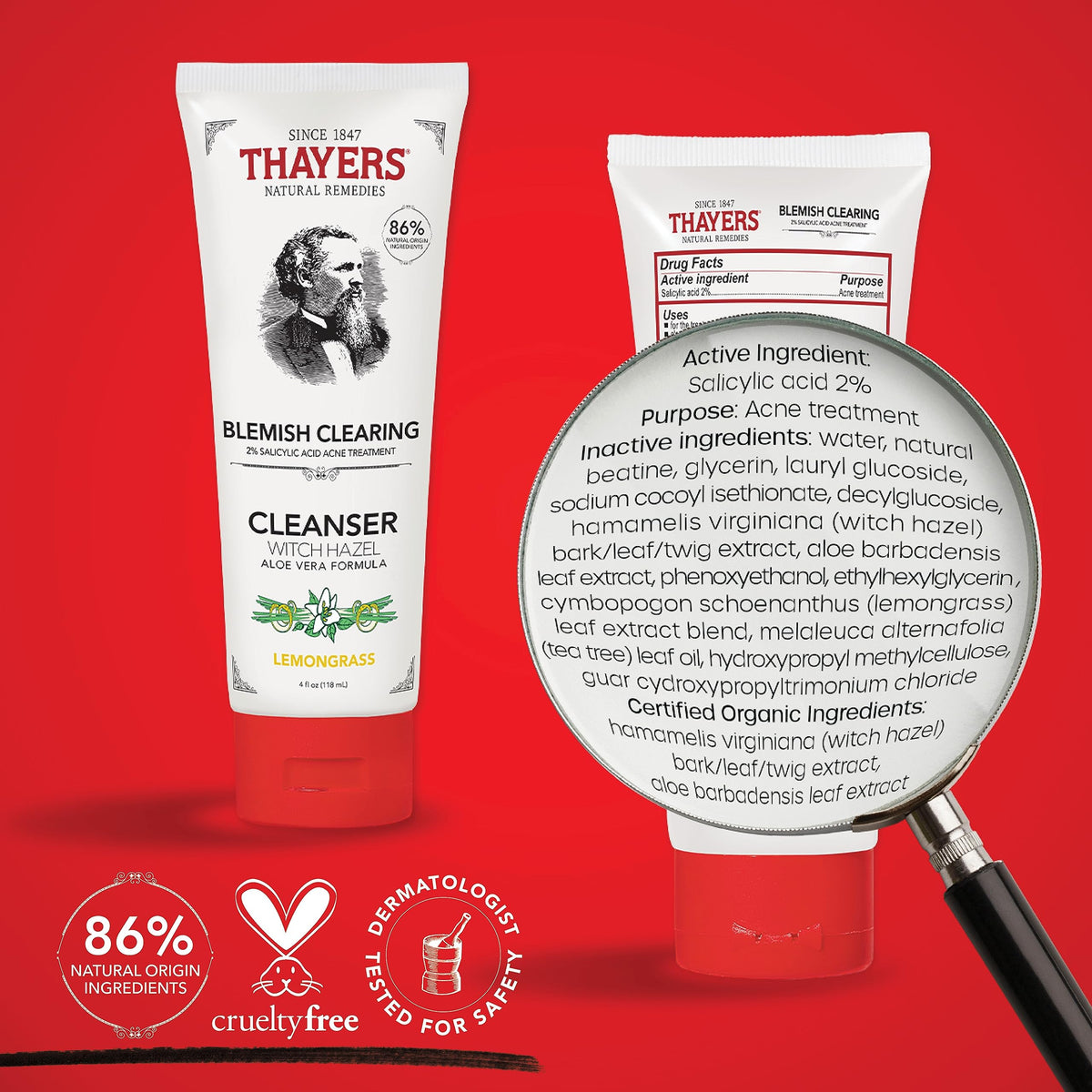 THAYERS Witch Hazel Blemish Cleanser, 4 Ounce Beauty & Personal Care THAYERS