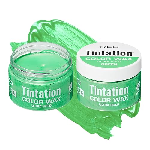 Red by Kiss Tintation Temporary Hair Color Wax - Vivid Instant Color, Ultra Hold, Water & Sweat Resistant, Curly Hair Safe, Non-Drying & Damage-Free Beauty & Personal Care Red by Kiss