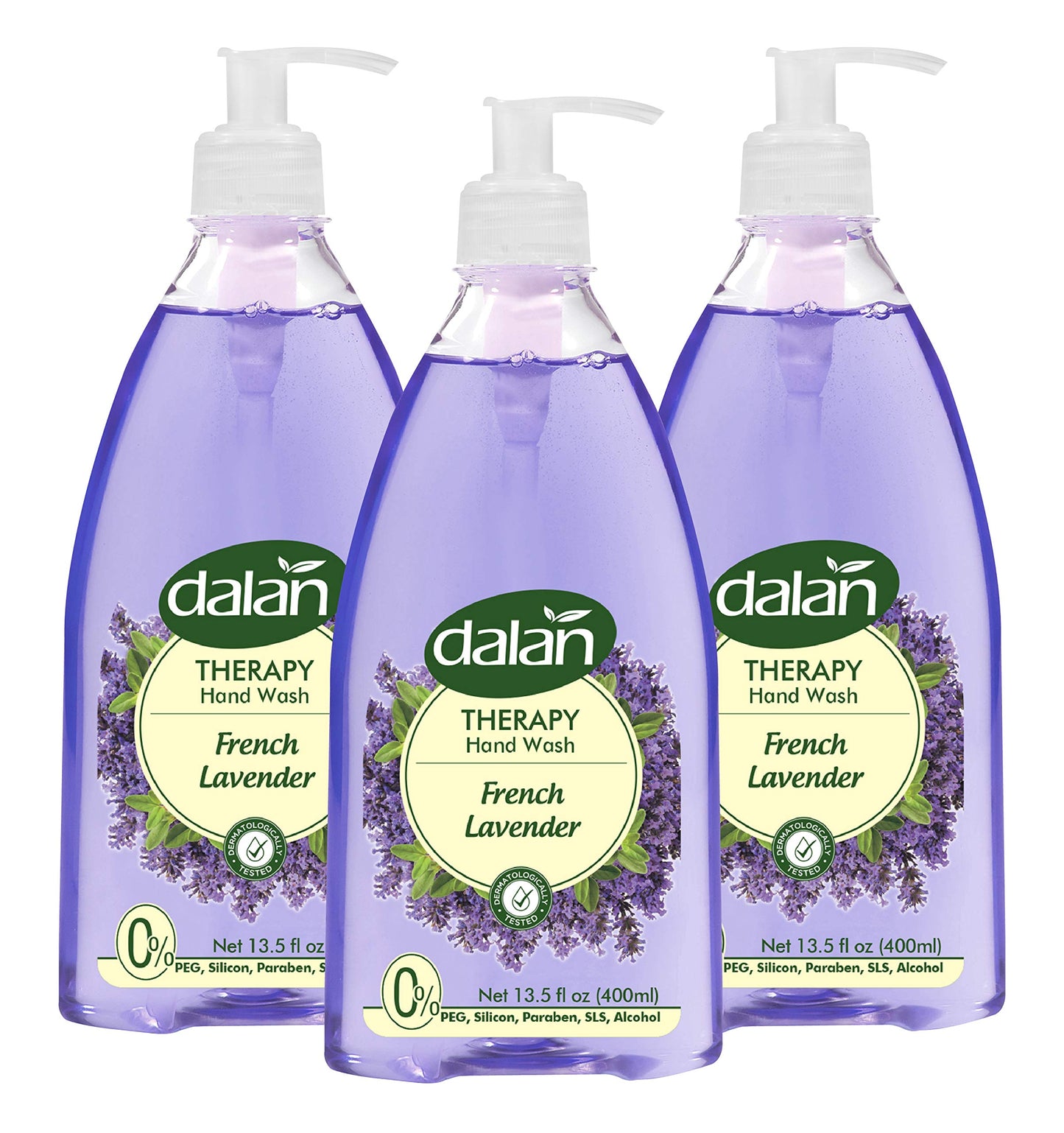 Dalan Therapy French Lavender Ultra Moisturizing Liquid Hand Soap for Normal and Dry Hands Fresh Clean and Soft Feeling (13.5 Fl Oz / 400 mL (Pack Beauty & Personal Care Dalan