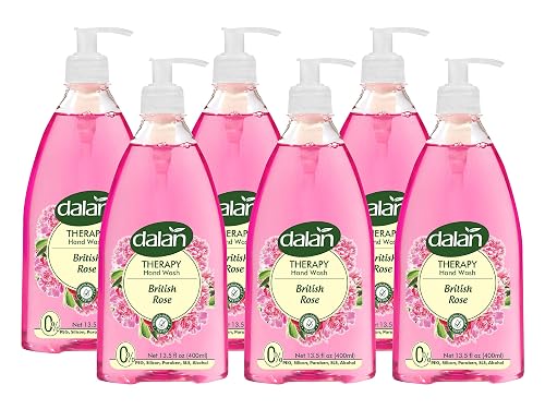 Dalan Therapy British Rose Ultra Moisturizing Liquid Hand Soap for Normal and Dry Hands Fresh Clean and Soft Feeling (13.5 Fl Oz / 400 mL (Pack of 6)) Beauty & Personal Care Dalan