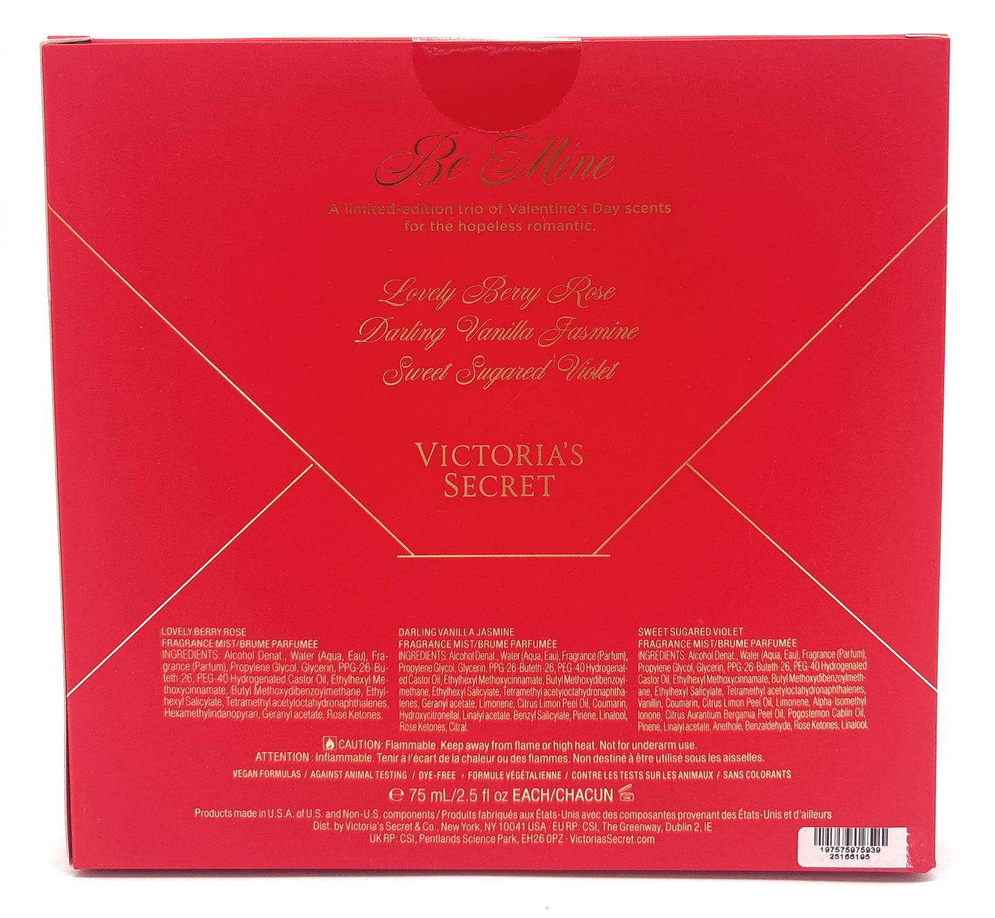 Victoria's Secret Fragrance Mist Gift Set: Lovely Berry Rose, Darling Vanilla Jamine, Sweet Sugared Violet each 2.5 fl oz Beauty & Personal Care Victoria's Secret