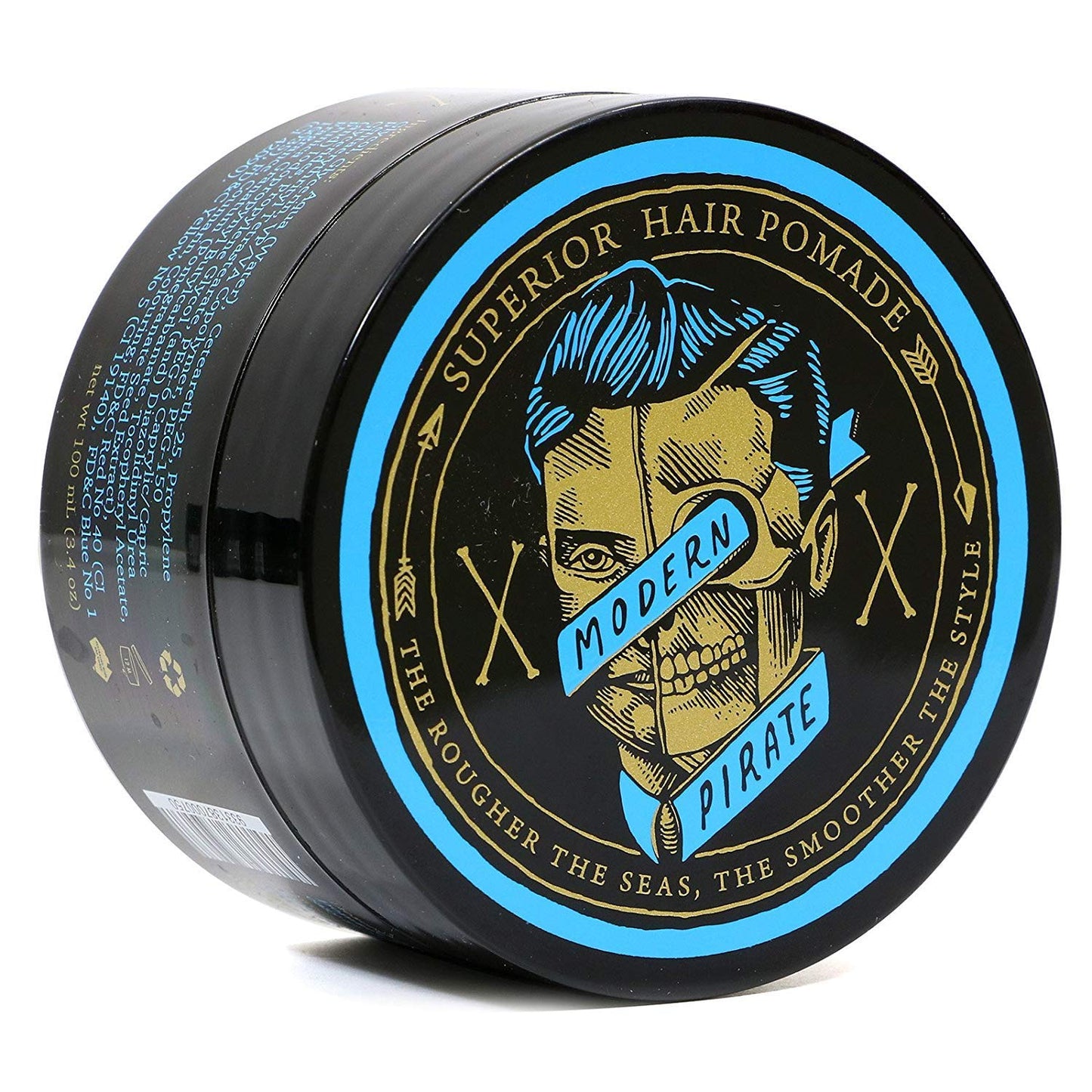 Modern Pirate Superior Hair Pomade 3.4 oz - Medium Strong Hold & Medium Shine - Water Soluble & Naturally Enhanced Beauty & Personal Care Modern Pirate