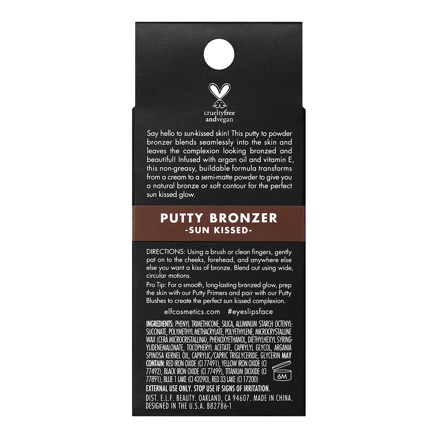 e.l.f. Putty Bronzer, Creamy & Highly Pigmented Formula, Creates a Long-Lasting Bronzed Glow, Infused with Argan Oil & Vitamin E, Sun Kissed, 0.35 Oz Beauty & Personal Care e.l.f.